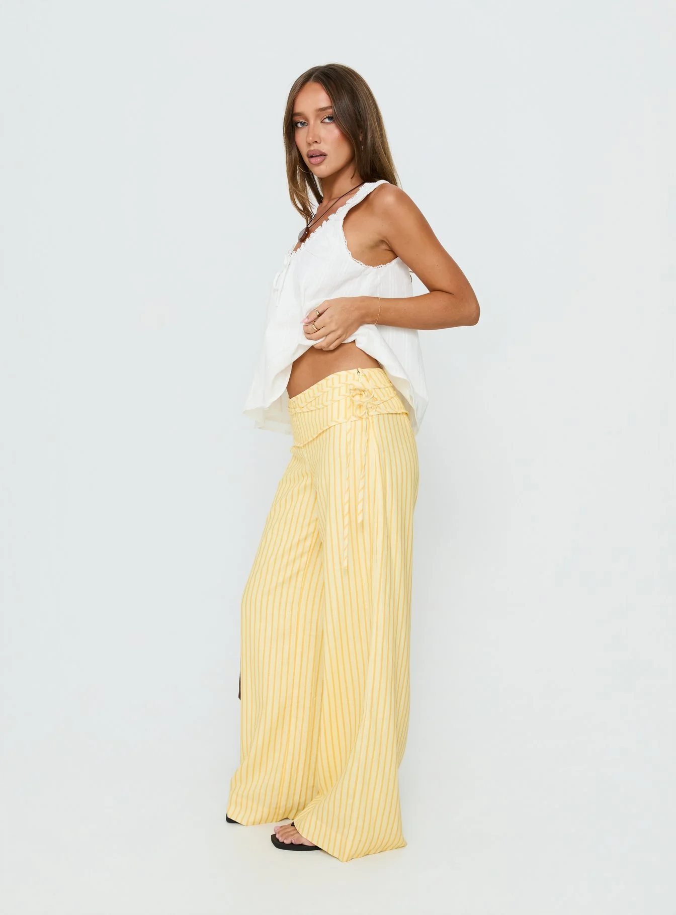 Silver Moon Pants Yellow Stripe - Image 3