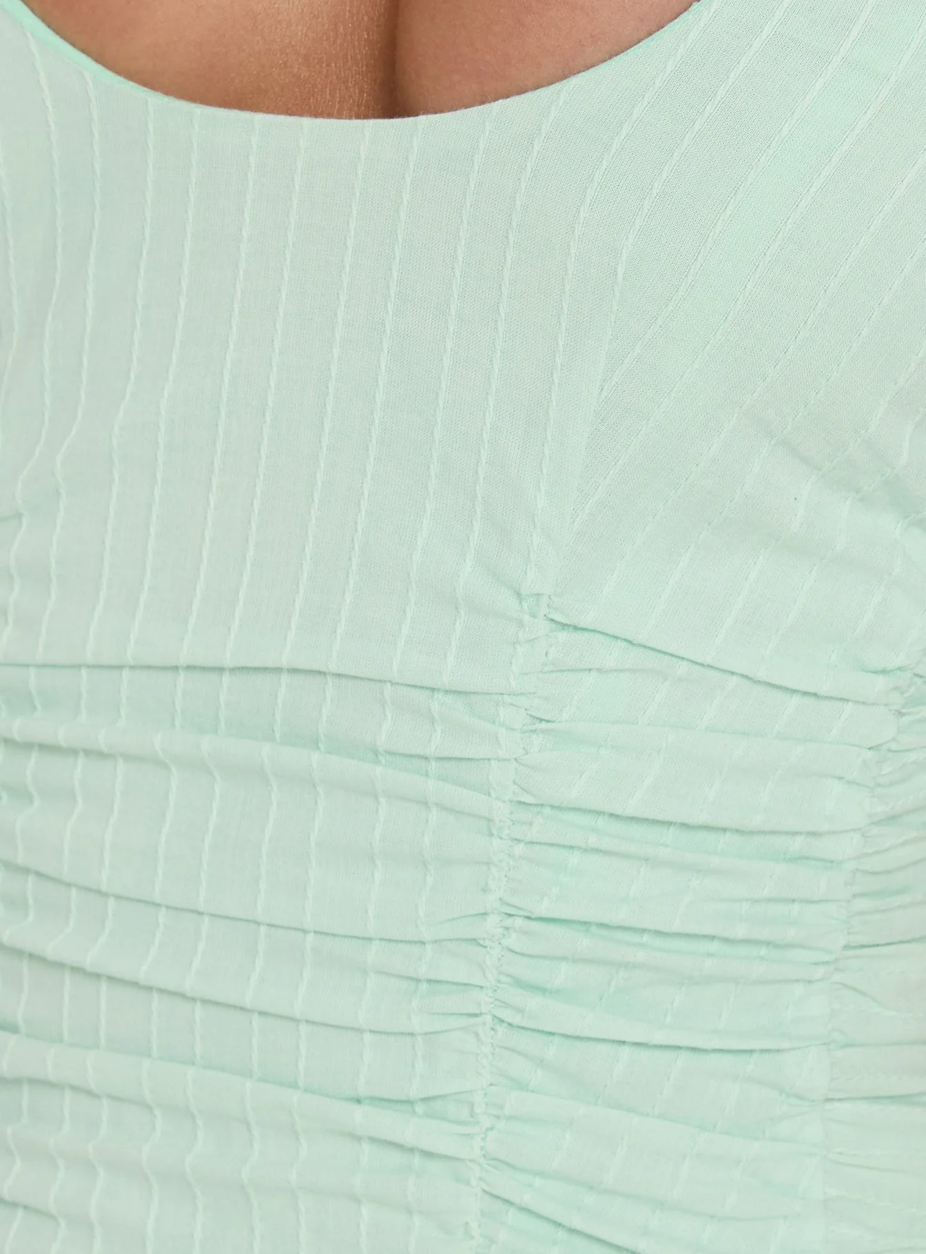 Silver Springs Halter Ruched Mini Dress Jelly Mint - Image 5