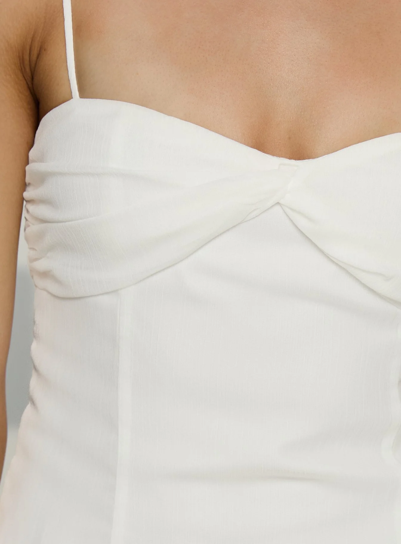 So At Peace Sweetheart Drop Waist Mini Dress White - Image 6