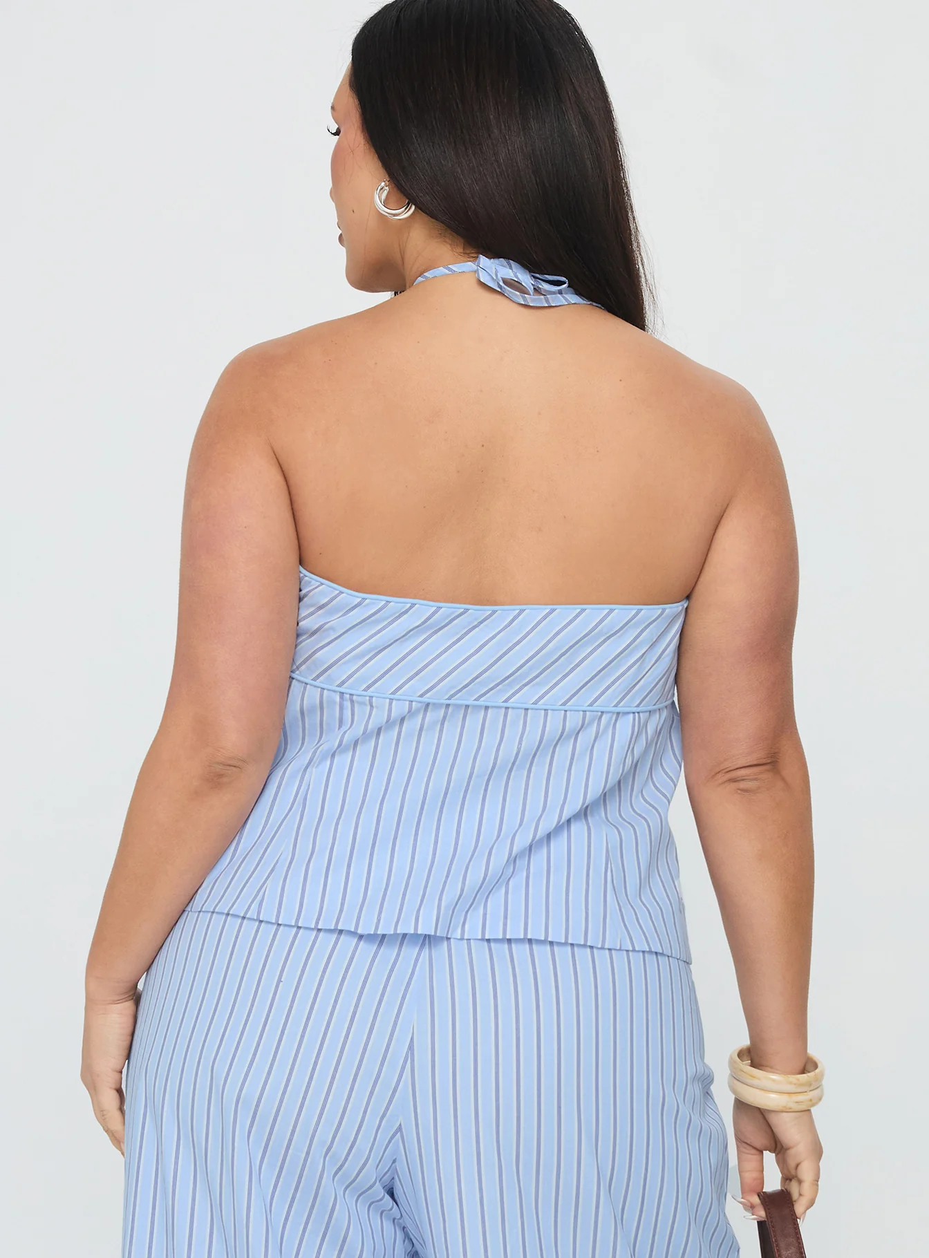Sofea Halter Top Blue Stripe Curve - Image 5