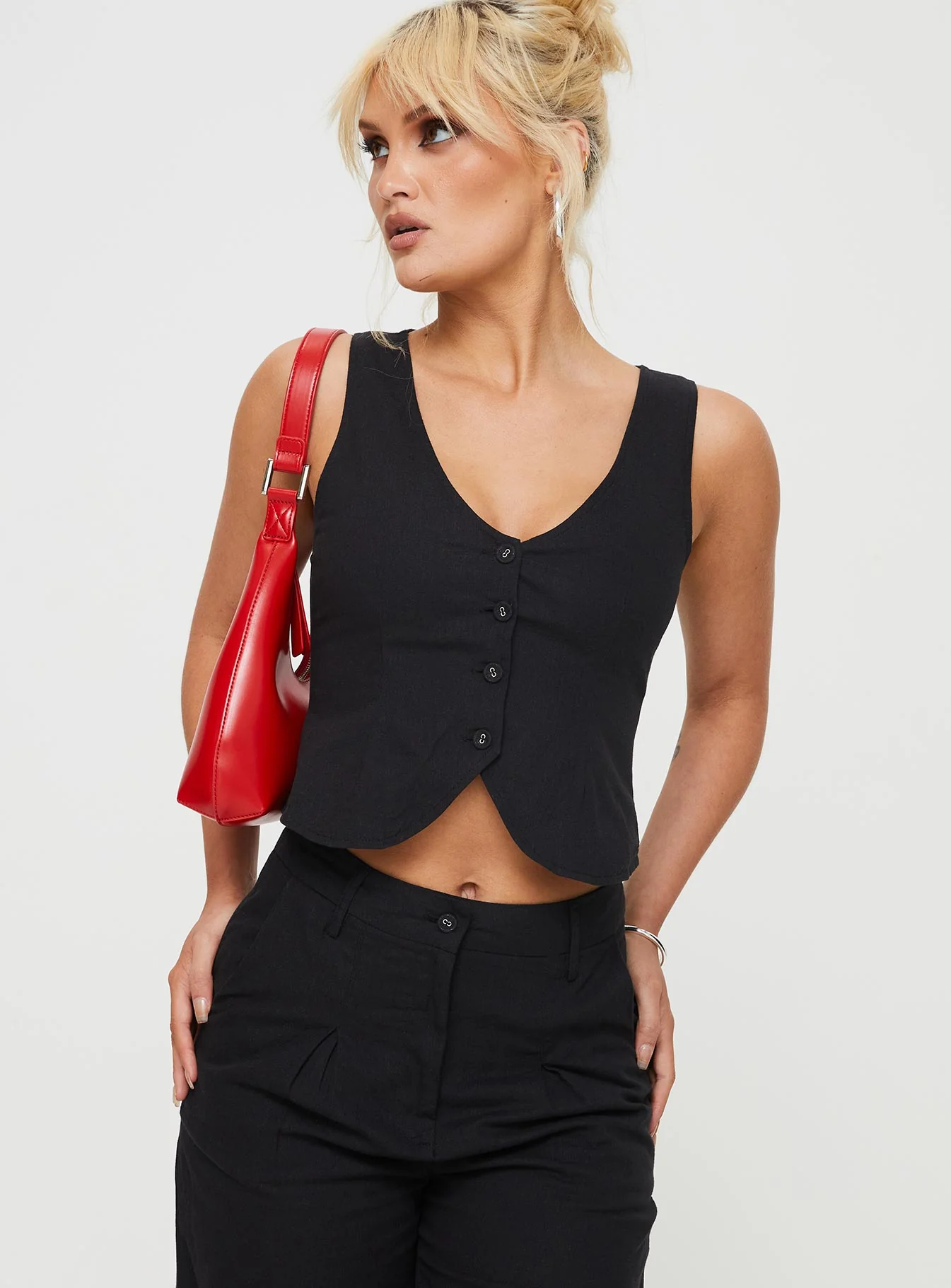 Sofi Vest Top Black - Image 4