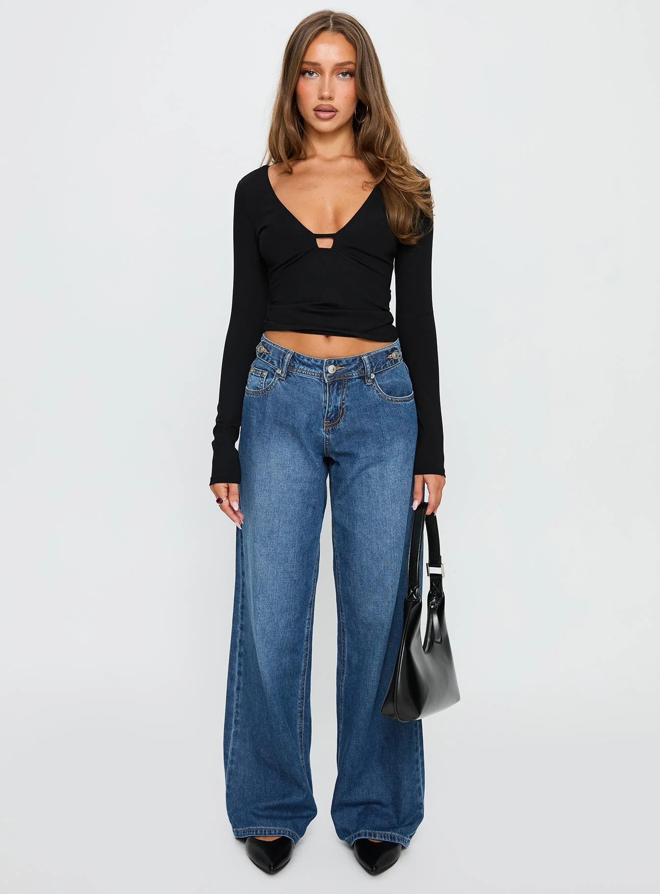 Sold On You Long Sleeve Top Black - Image 6