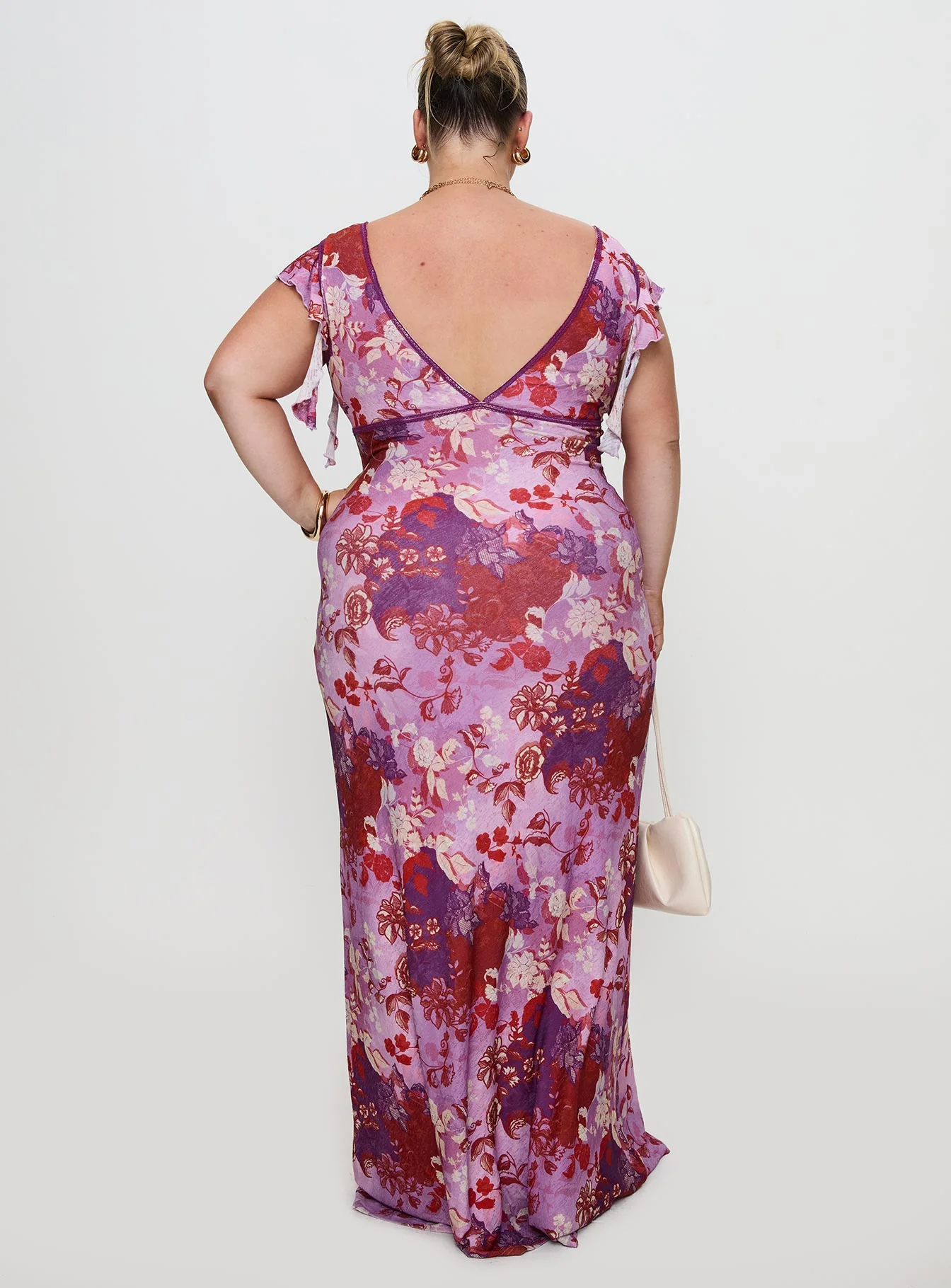 Soleila Maxi Dress Purple Multi Curve - Image 5