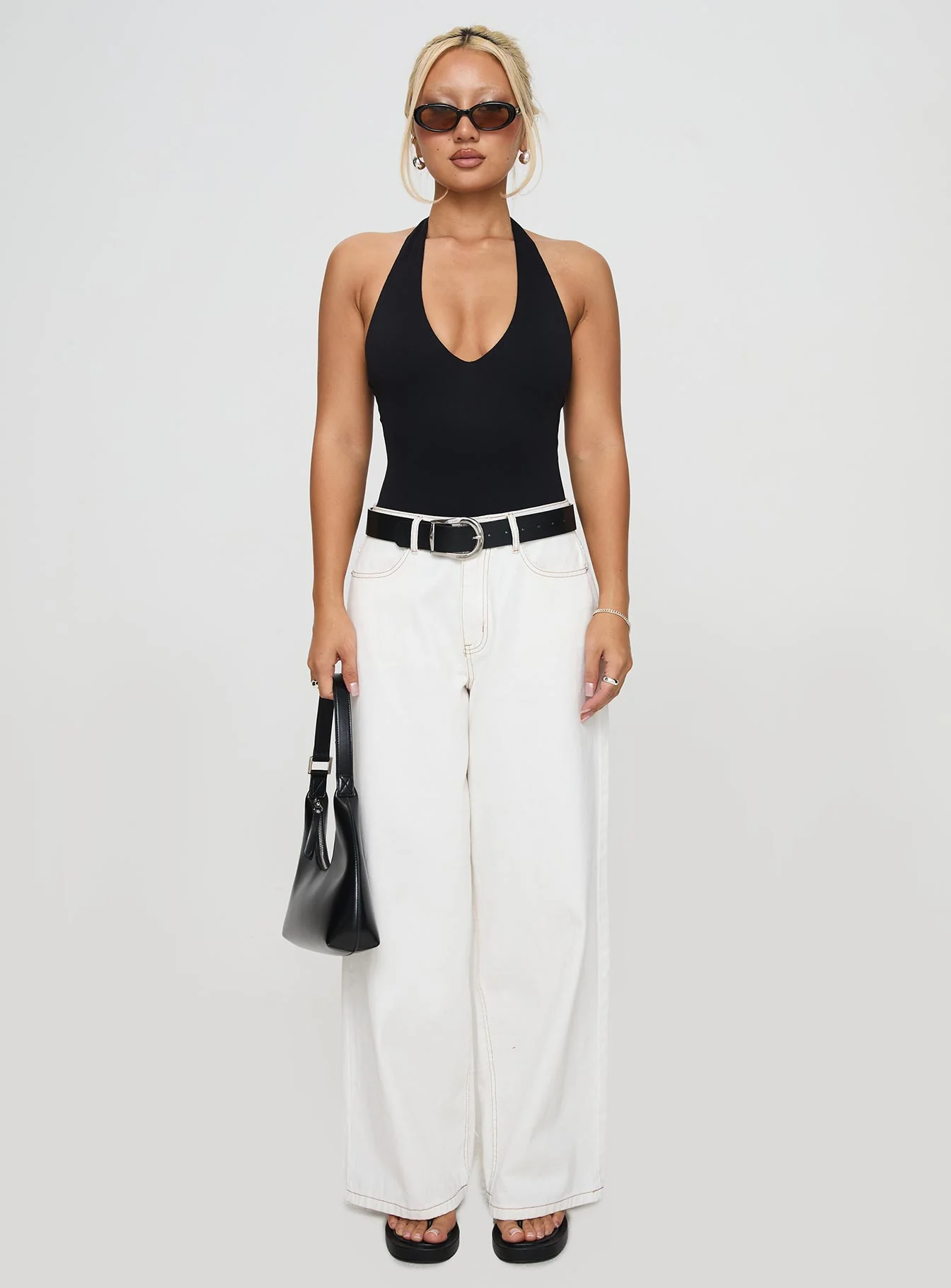 Someone New Halter Bodysuit Black Tall - Image 8
