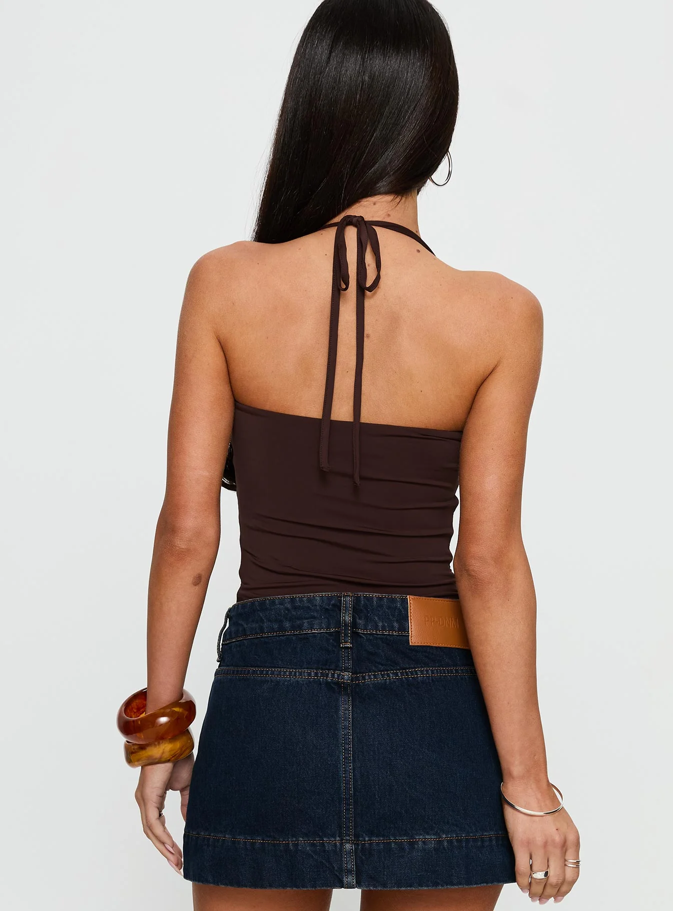 Someone You Need Bead Detail Bodysuit Chocolate - Image 5