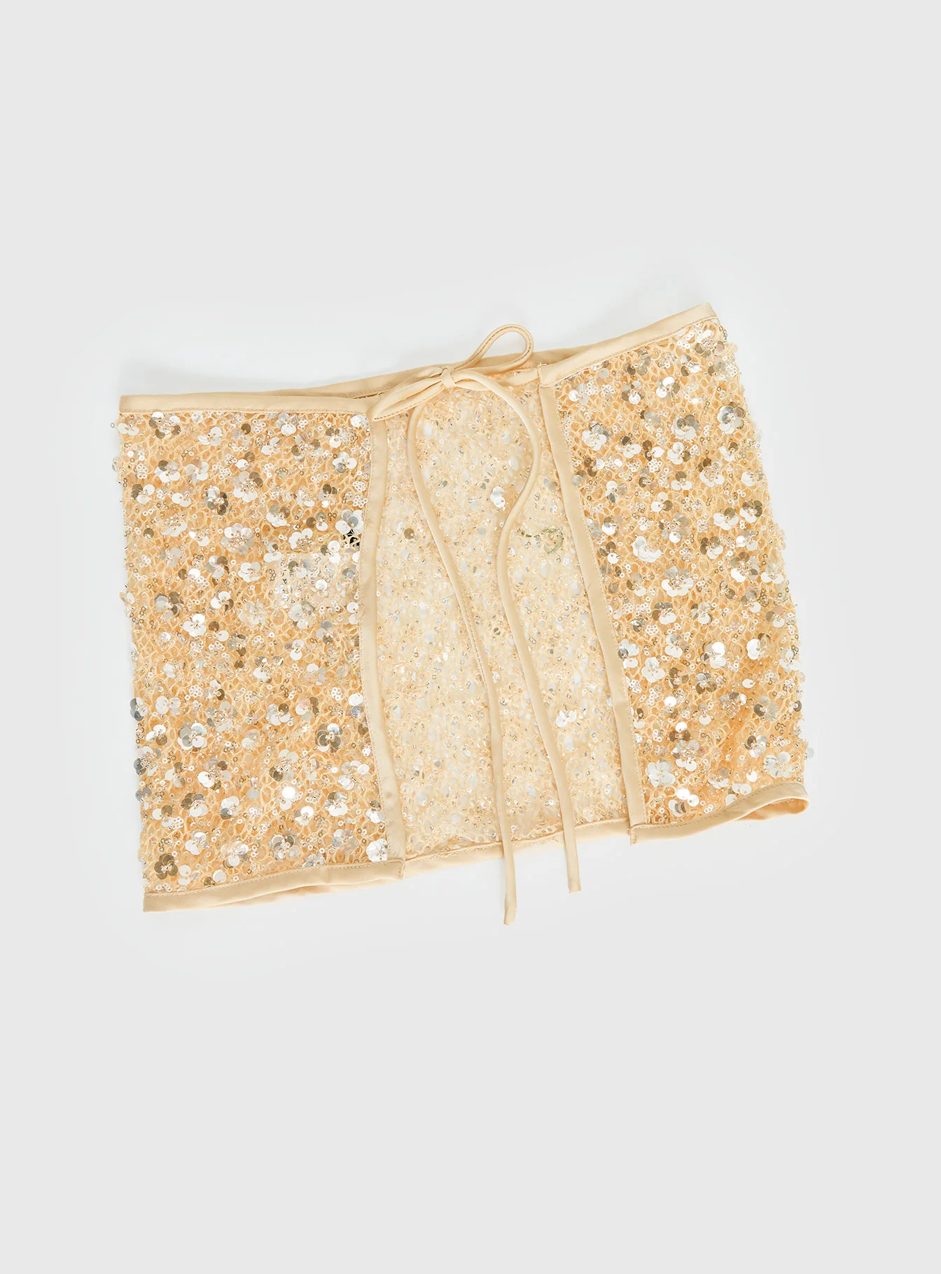 Sonique Sequin Crochet Sarong Gold - Image 3