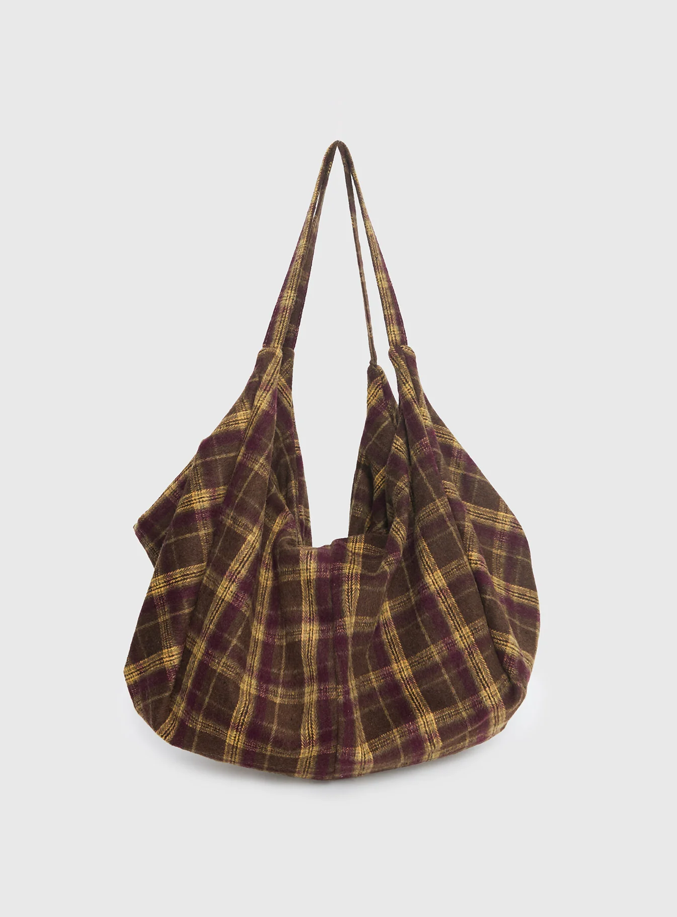 Sonora Oversized Tote Bag Brown Check - Image 2