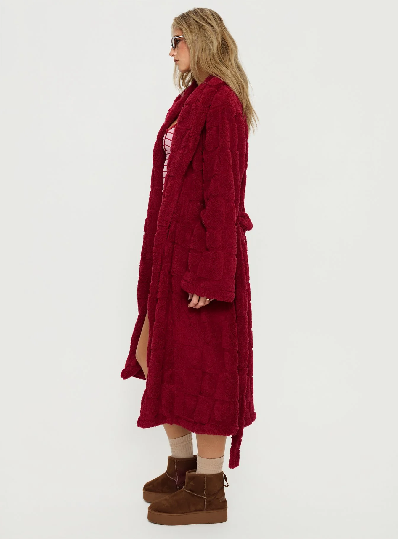 Soothe Bath Robe Burgundy - Image 4