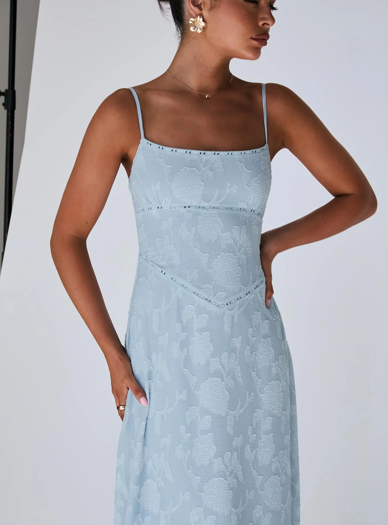 South Of France Maxi Dress Blue - Image 10