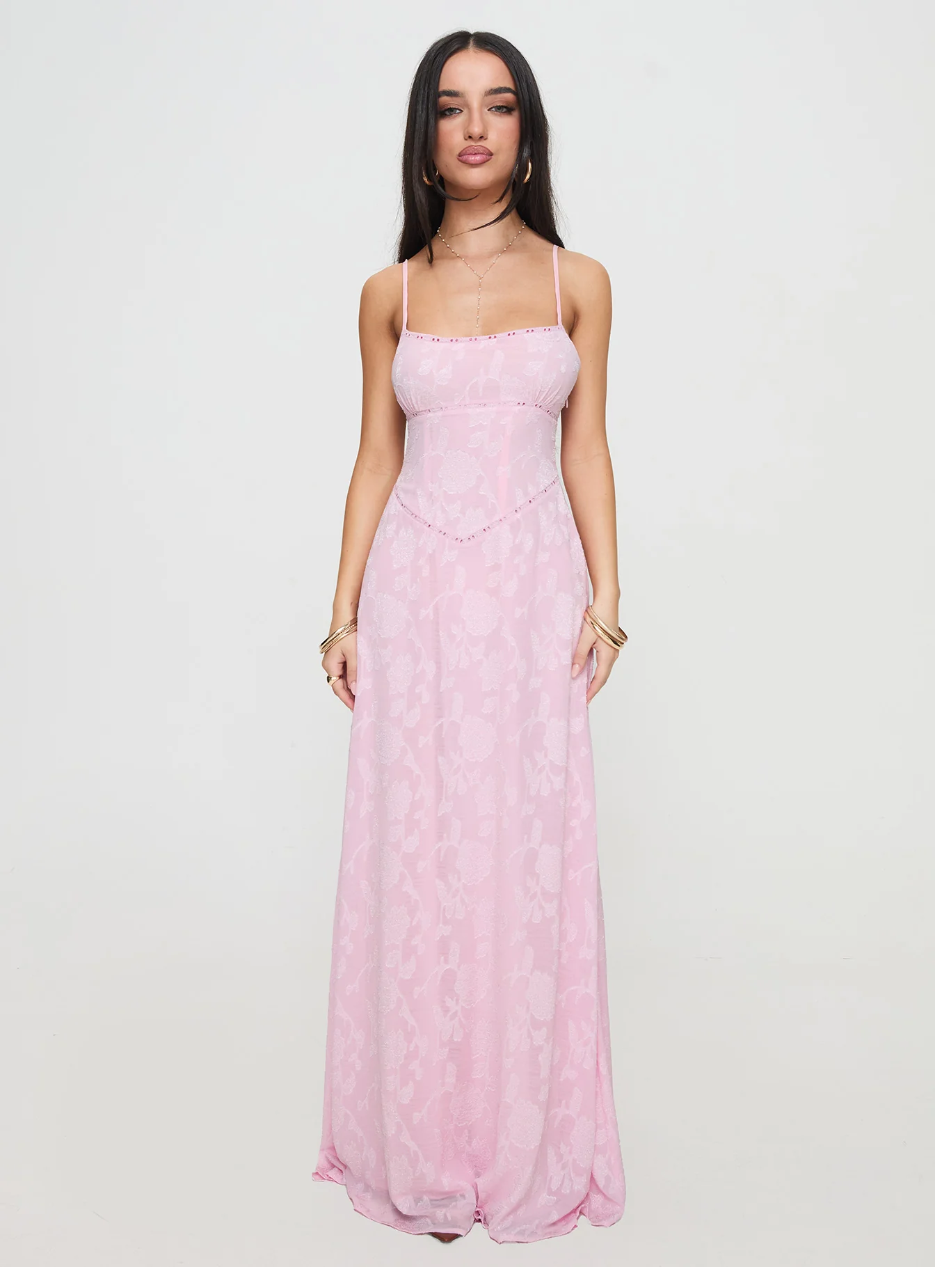South Of France Maxi Dress Pink - Image 8