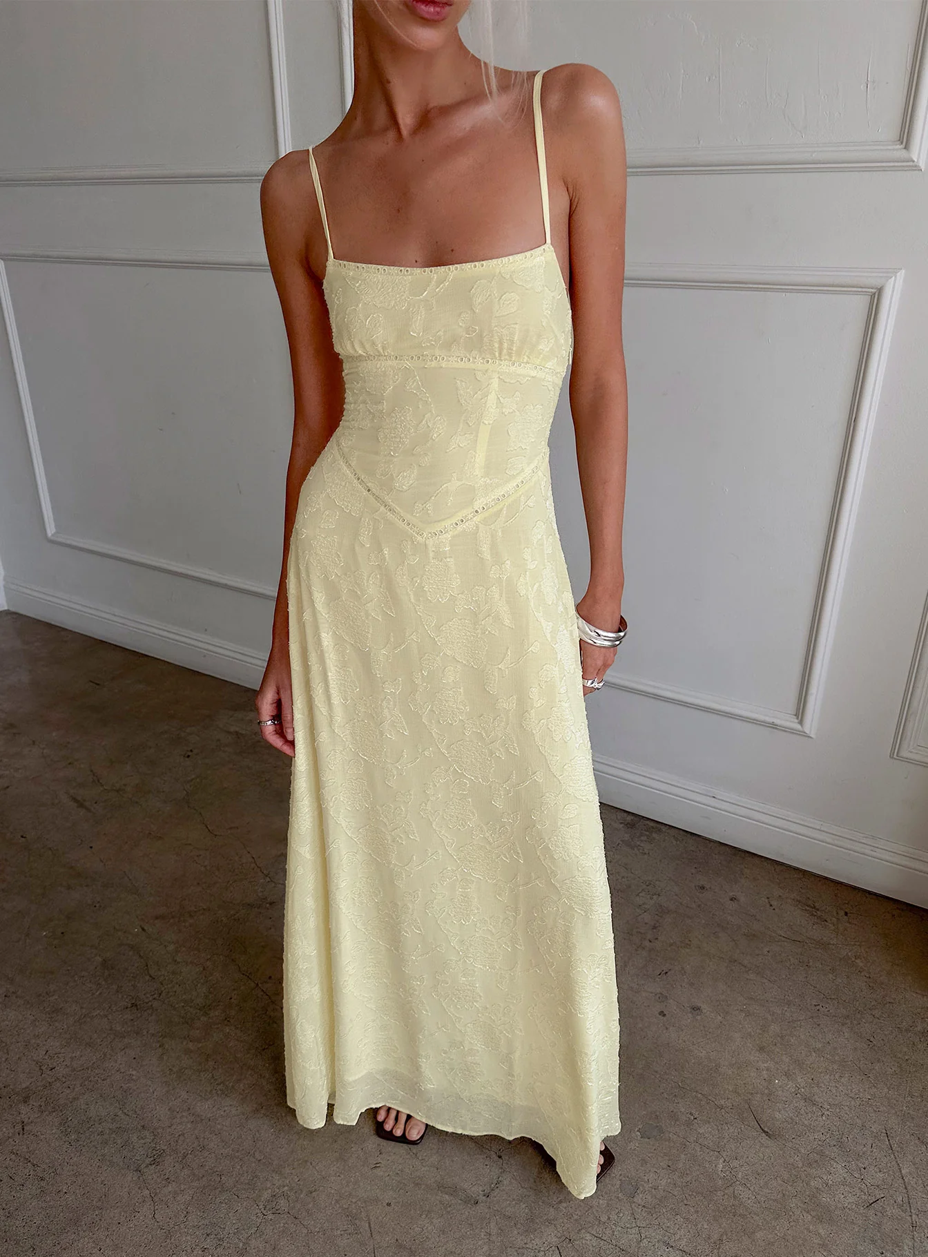 South Of France Maxi Dress Yellow - Image 16