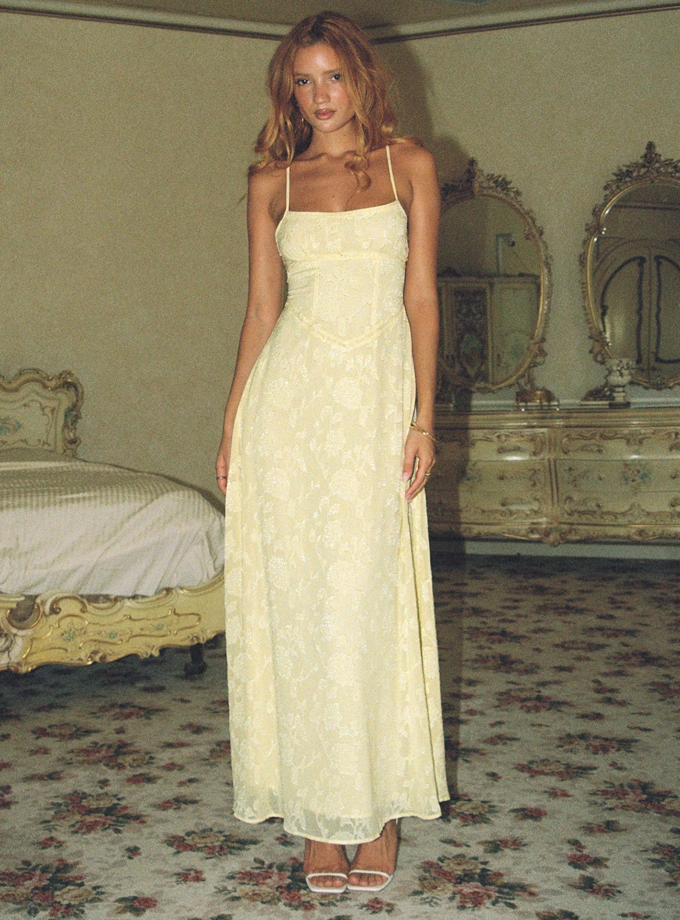 South Of France Maxi Dress Yellow - Image 2