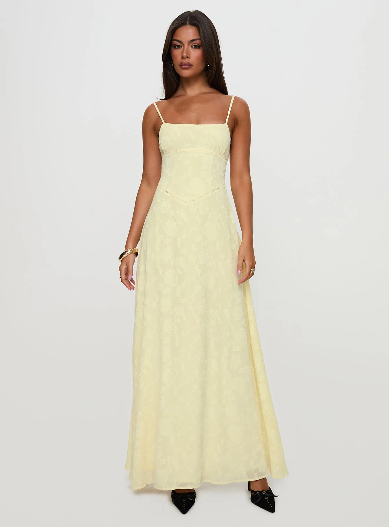 South Of France Maxi Dress Yellow - Image 9