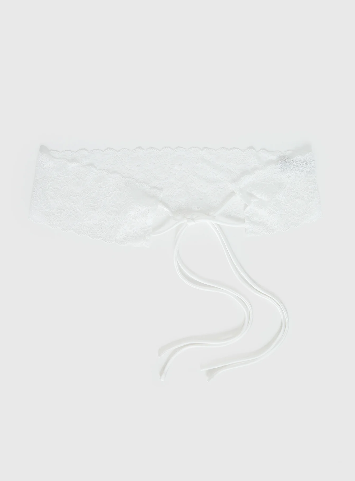 Spin The Bottle Lace Belt White - Image 2