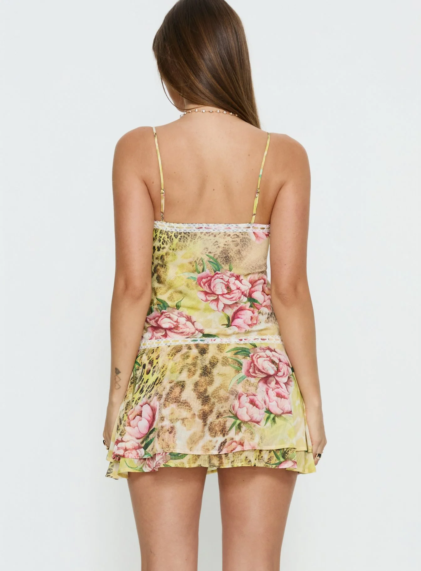Starsigns Lace V Neck Mini Dress Animal Splice - Image 5
