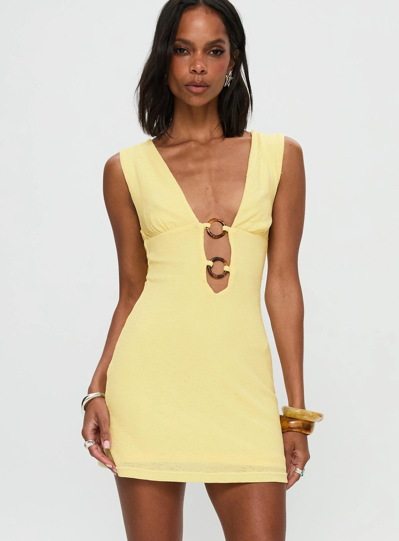 Steward Mini Dress Lemon - Image 2