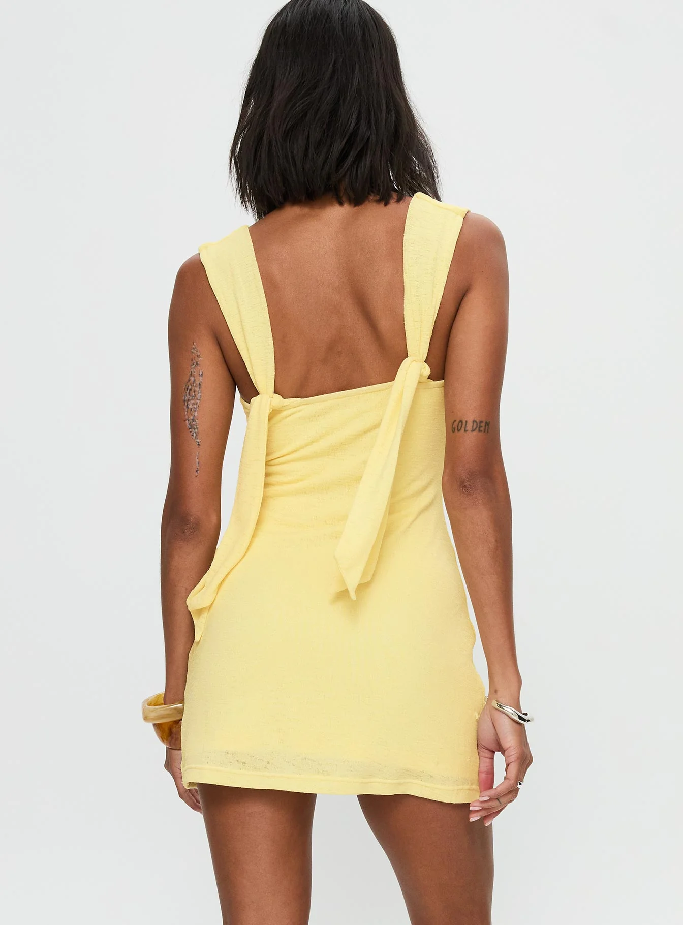 Steward Mini Dress Lemon - Image 5