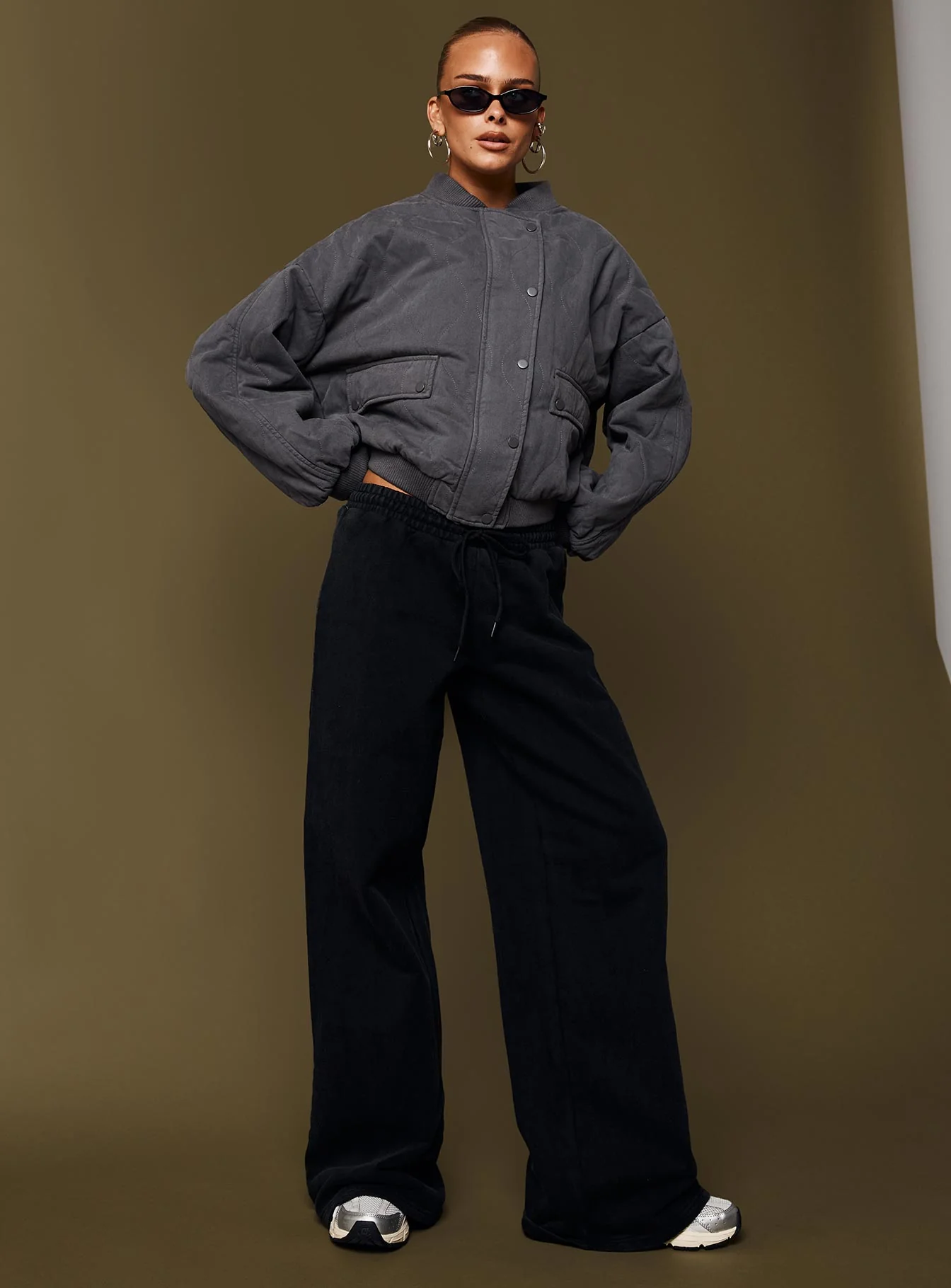 Stick Season Quilted Jacket Grey - Image 9