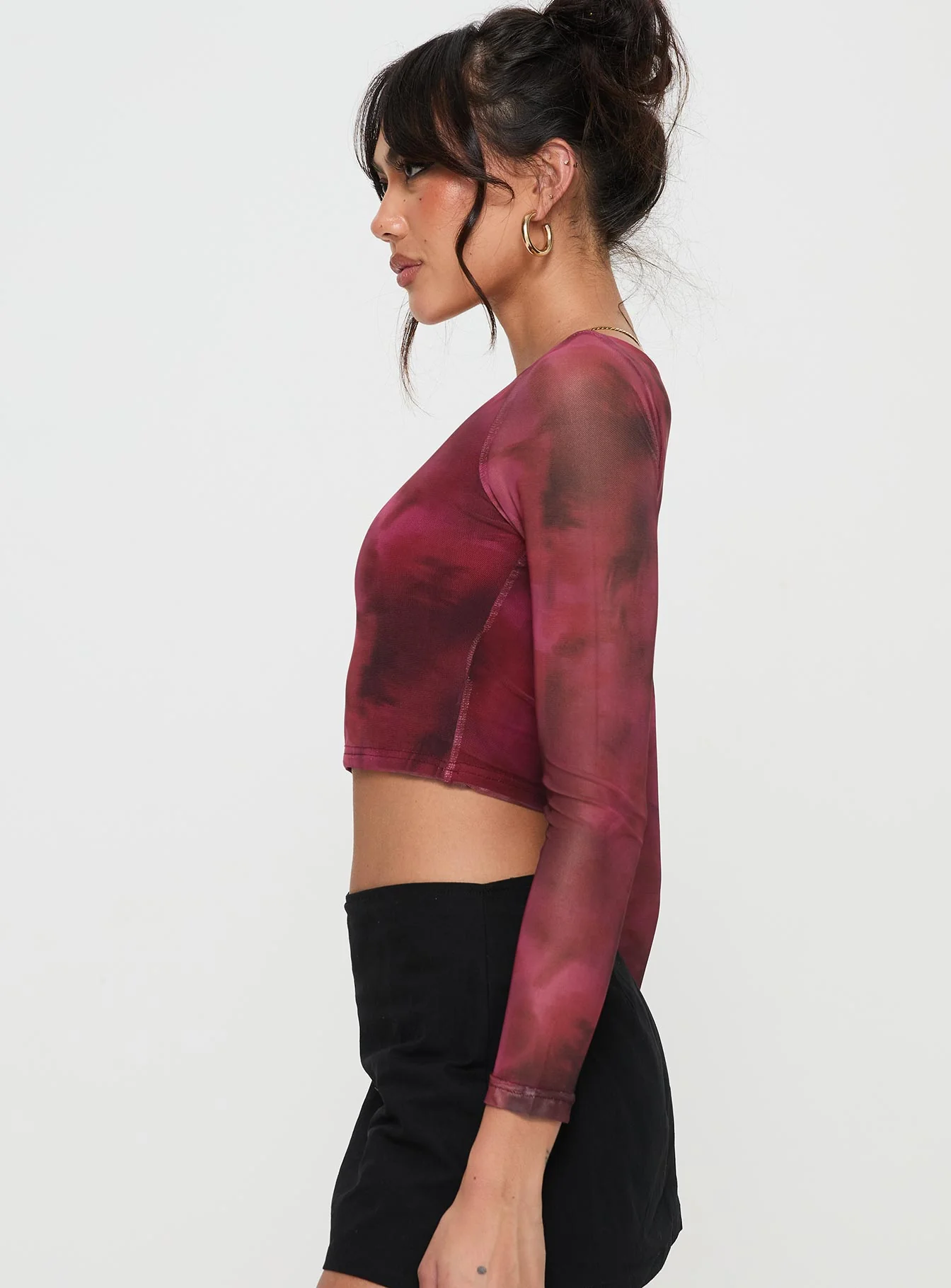 Stilla Long Sleeve Top Red - Image 4
