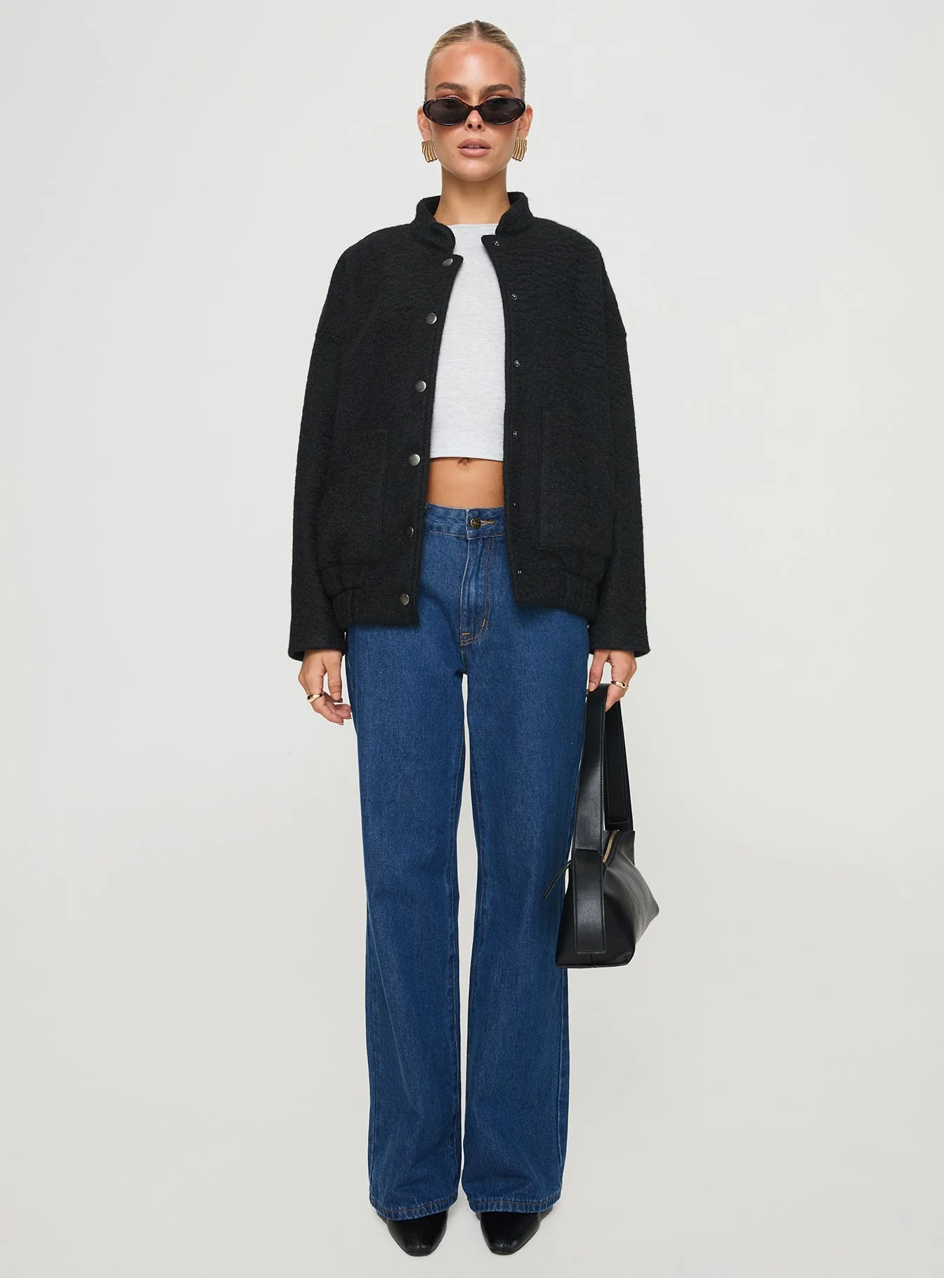Stillar Bomber Jacket Black - Image 7