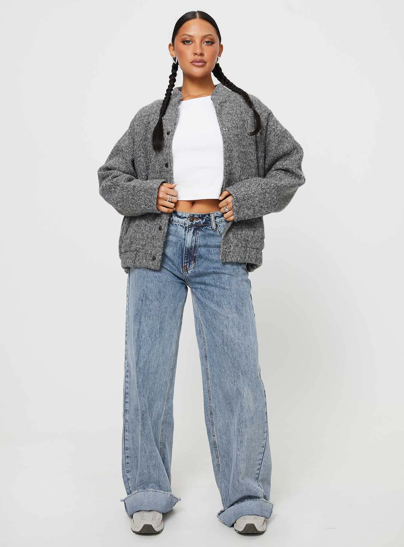 Stillar Bomber Jacket Grey - Image 4
