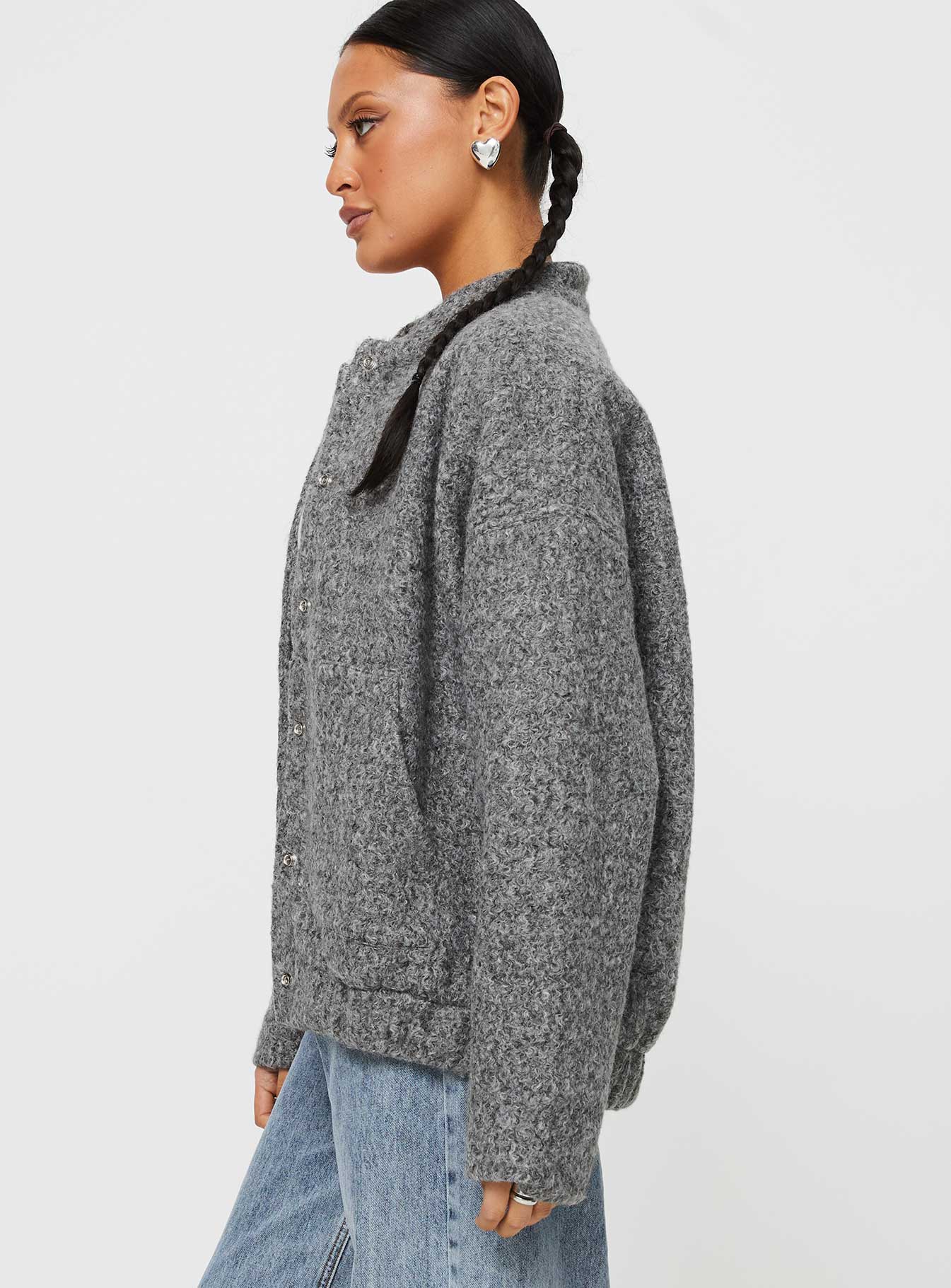 Stillar Bomber Jacket Grey - Image 5