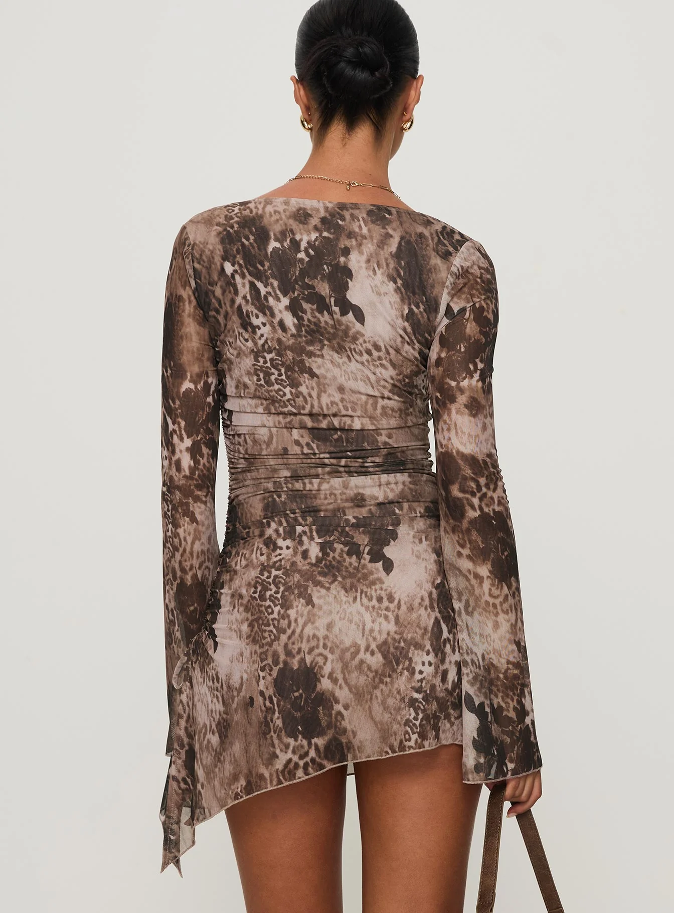 Suareza Long Sleeve Mini Dress Leopard - Image 5
