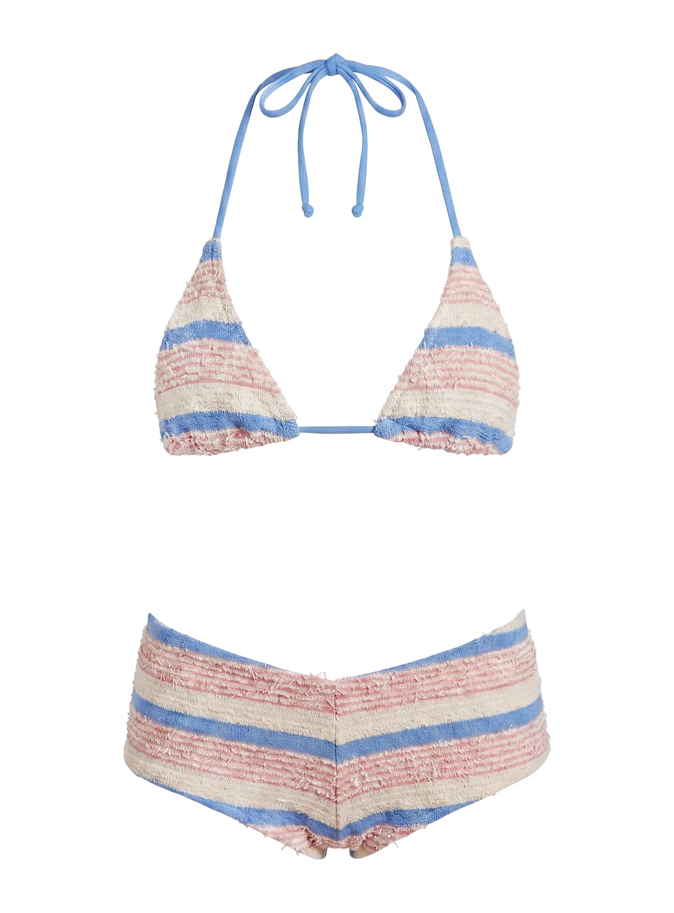 Summer Sweetness Micro Swim Shorts Blue / Pink Stripe - Image 5