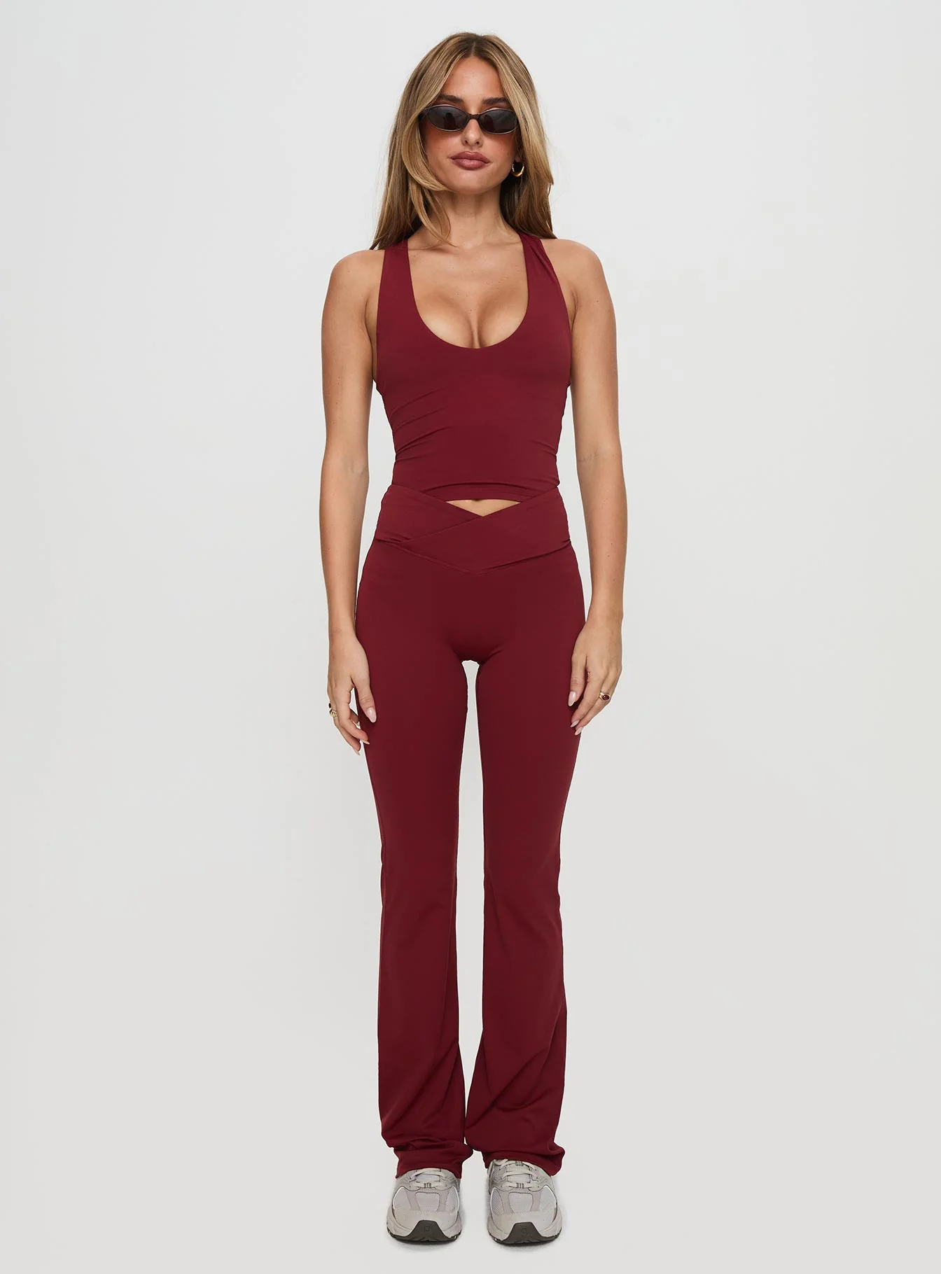 Sunday Session Active Flare Leg Pant Red - Image 8