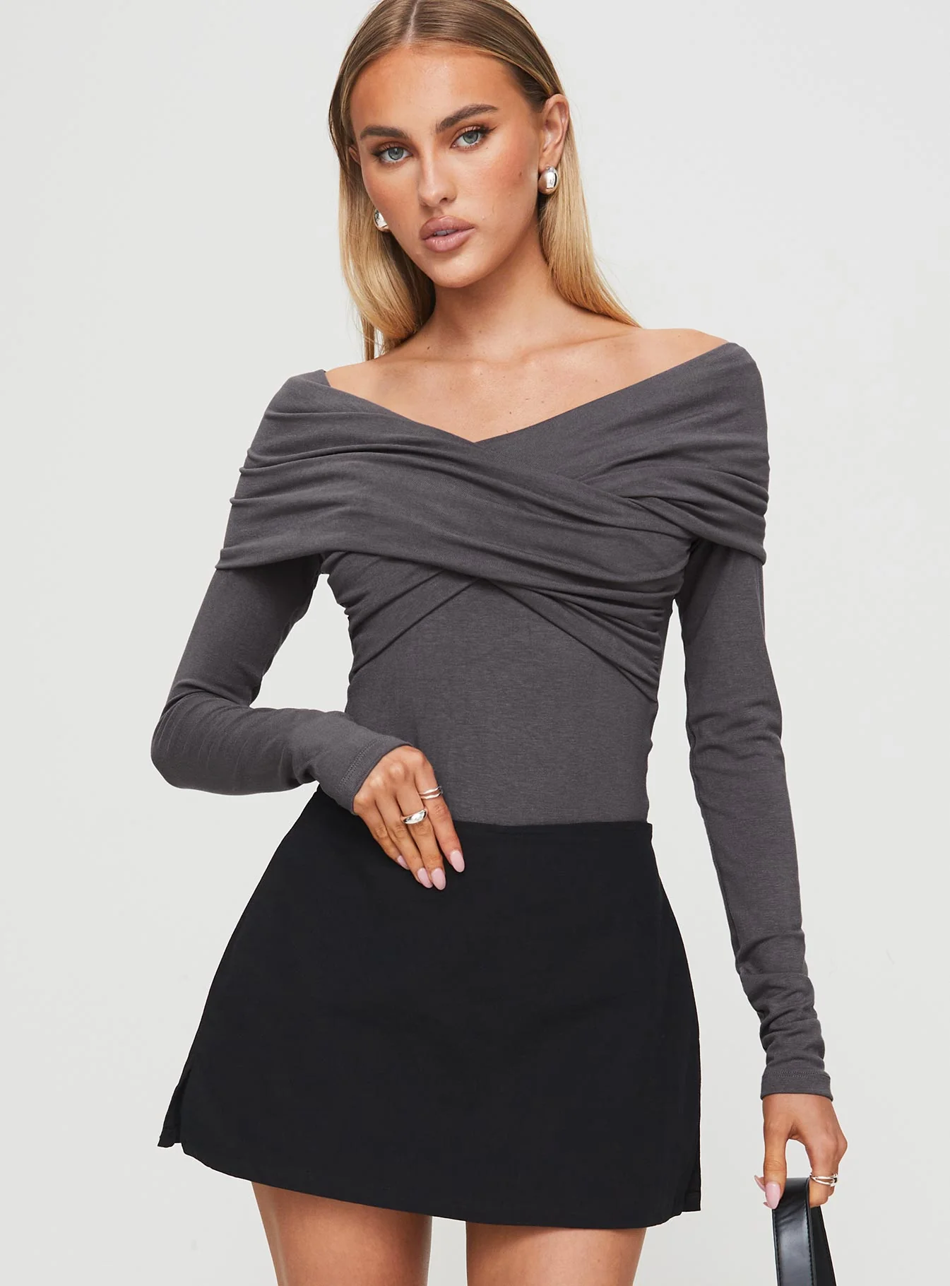 Sundlow Off Shoulder Bodysuit Slate - Image 2
