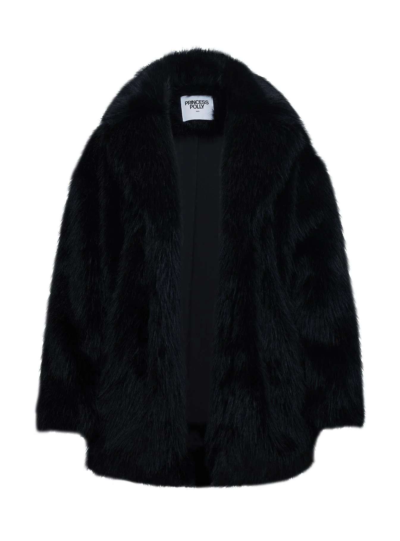 Super Trouper Faux Fur Jacket Black - Image 7