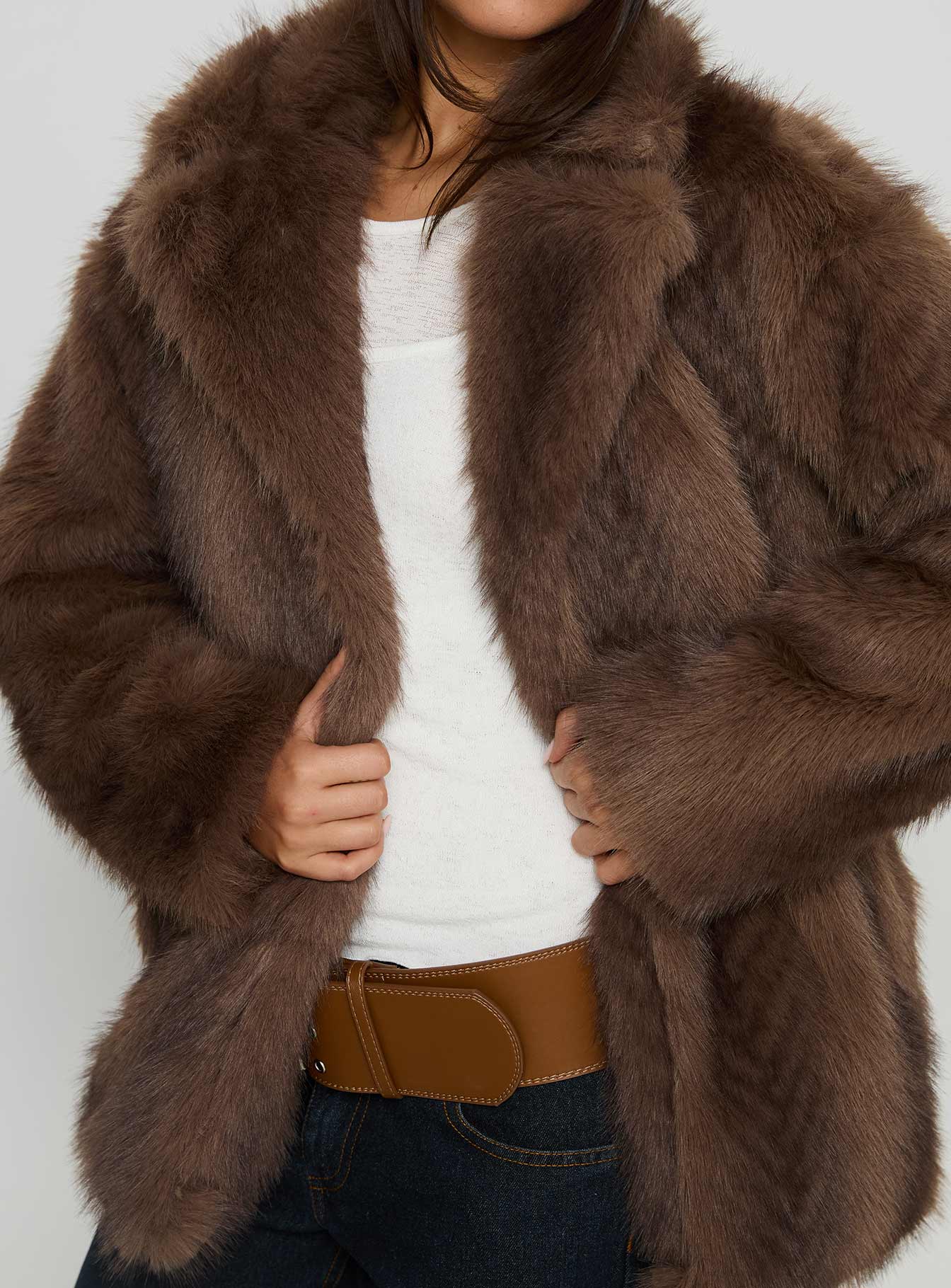 Super Trouper Faux Fur Jacket Multi - Image 6