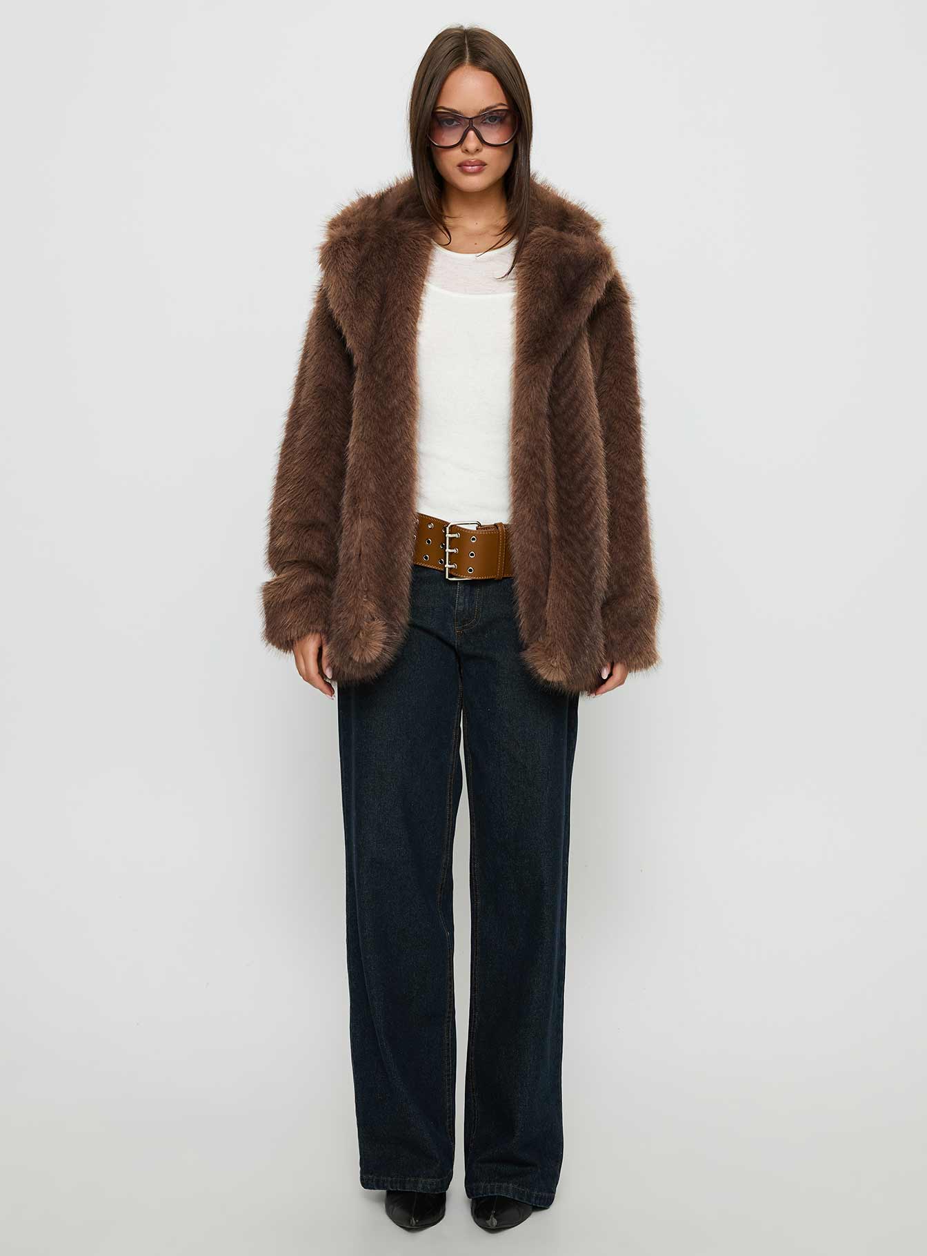 Super Trouper Faux Fur Jacket Multi - Image 7