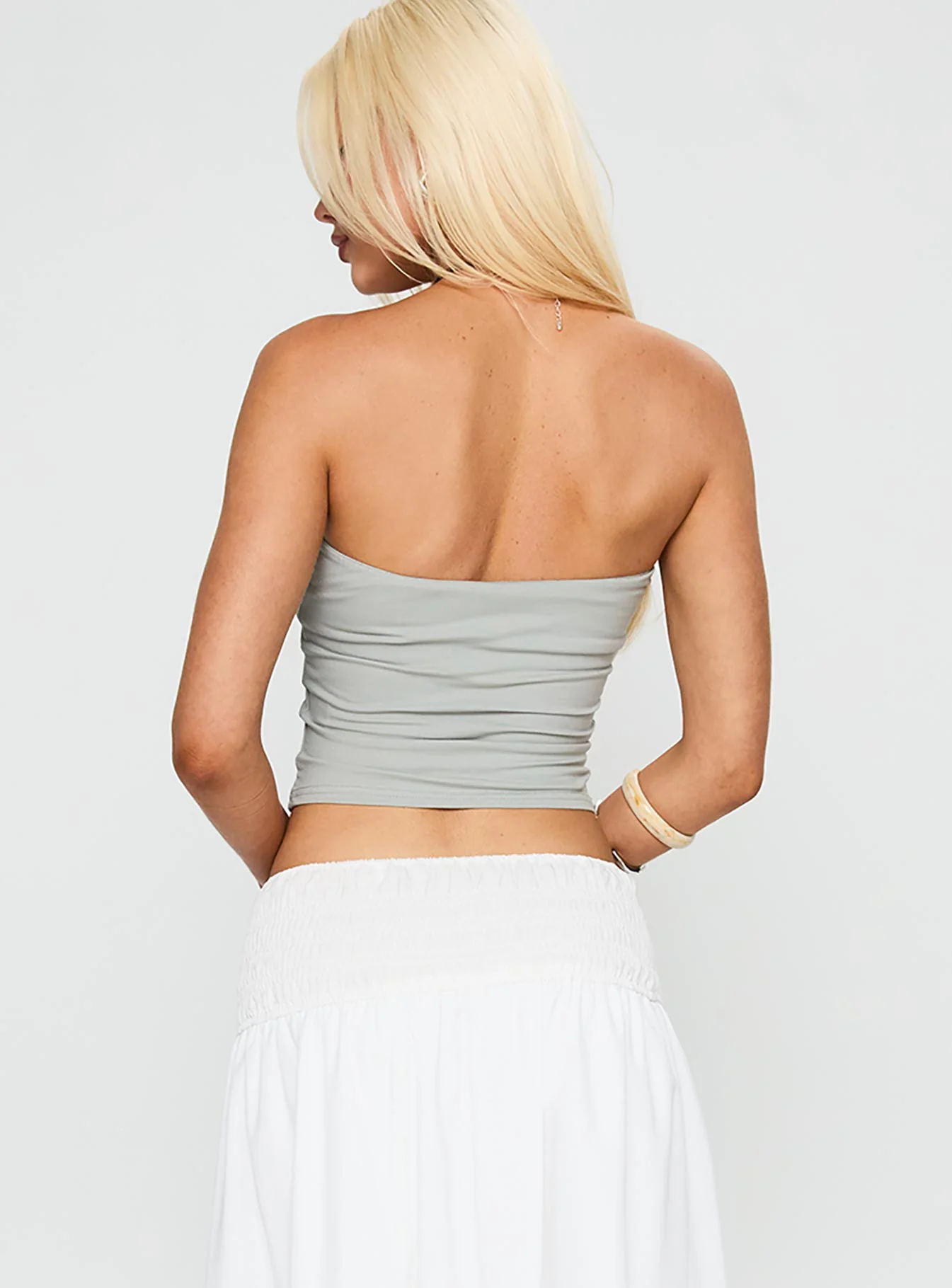 Swan Song Strapless Top Blue / Grey - Image 5