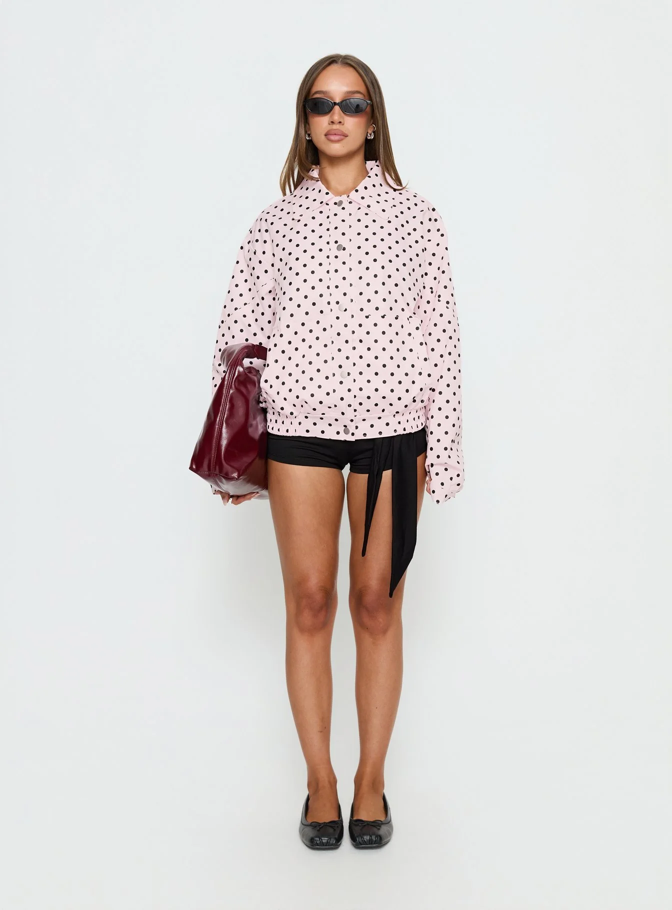 Swayer Oversized Jacket Pink Polka Dot - Image 8