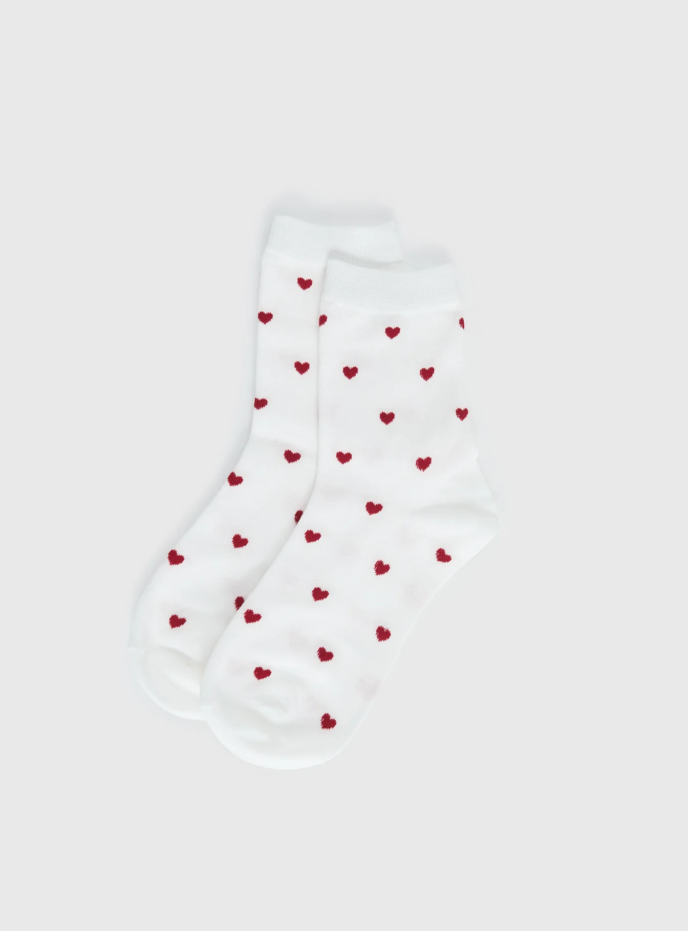 Sweet Heart Socks White / Red - Image 2