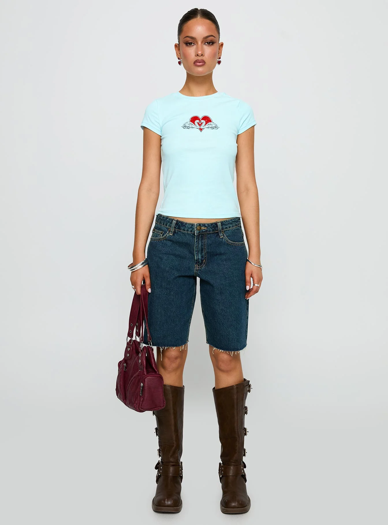 Sweet Swans Baby Tee Blue - Image 7