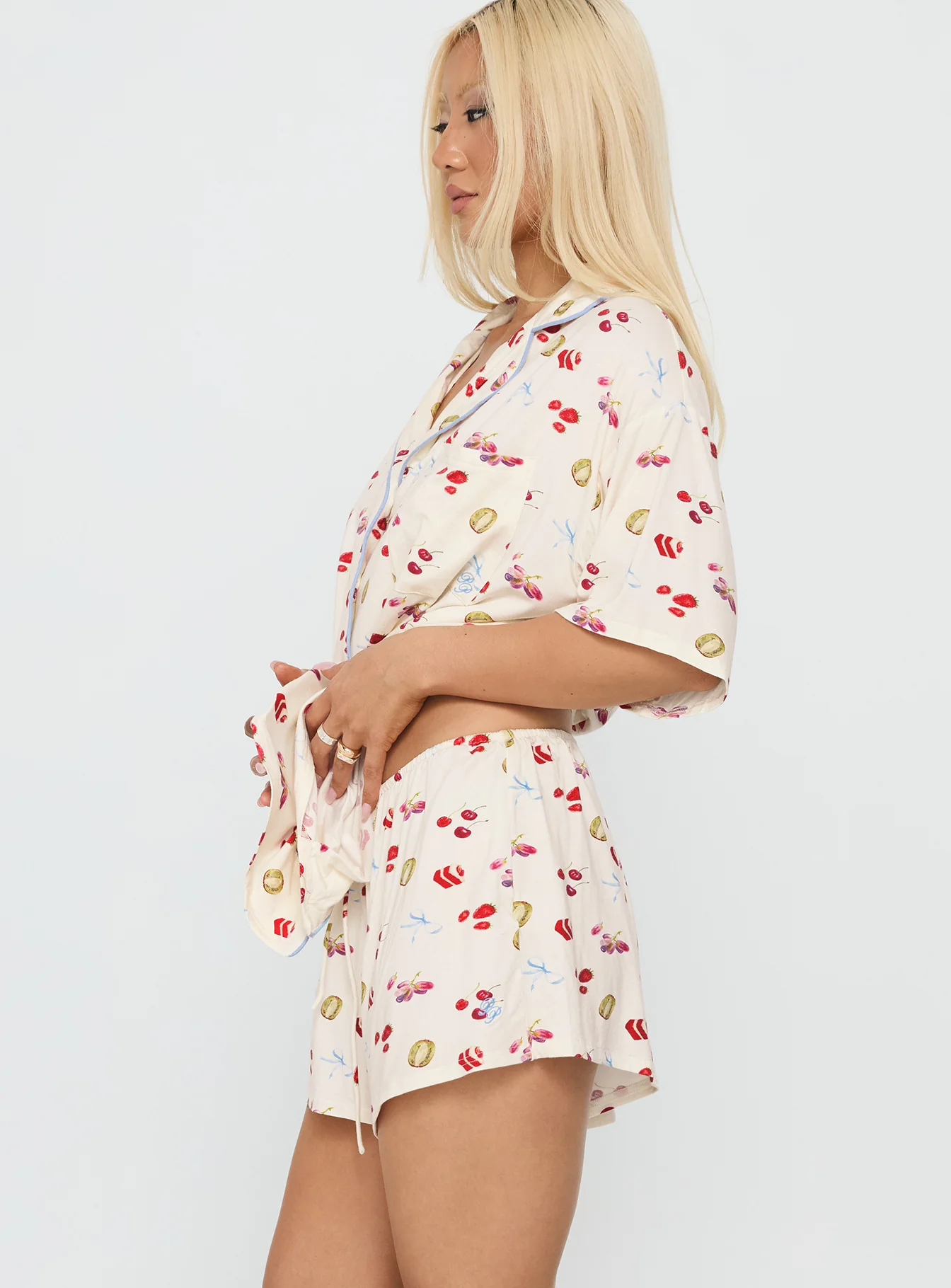 Sweet Things Button Down Sleep Set Multi - Image 4