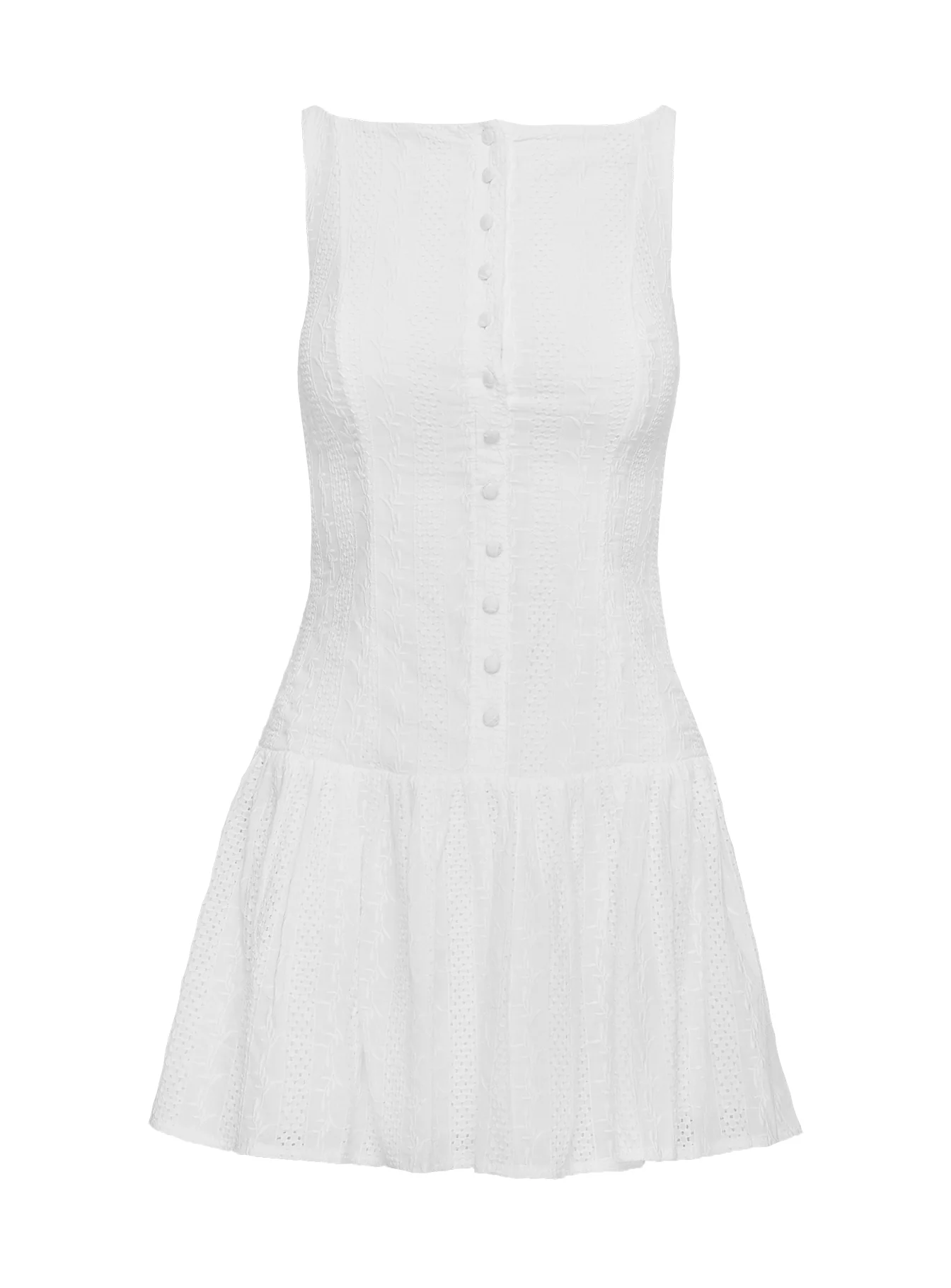 Sweeter Places Embroidered Mini Dress White - Image 6