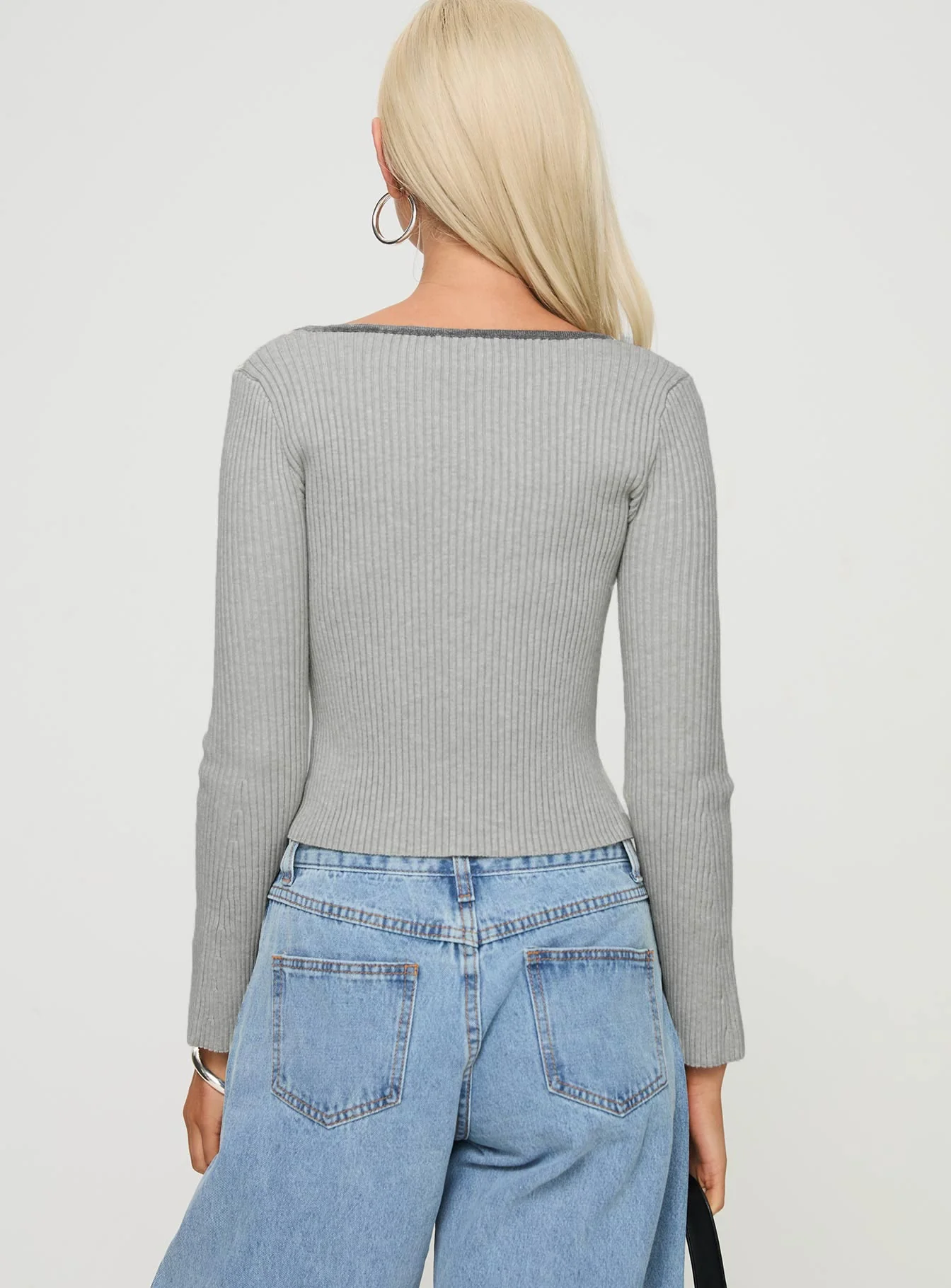 Tahlea Long Sleeve Top Grey - Image 5