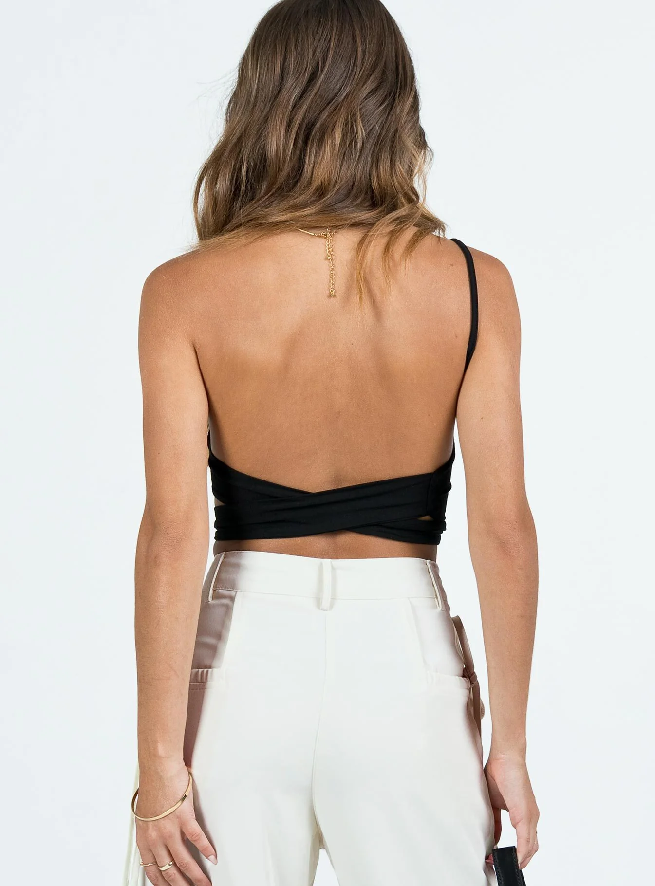 Talfourd One Shoulder Top Black - Image 5