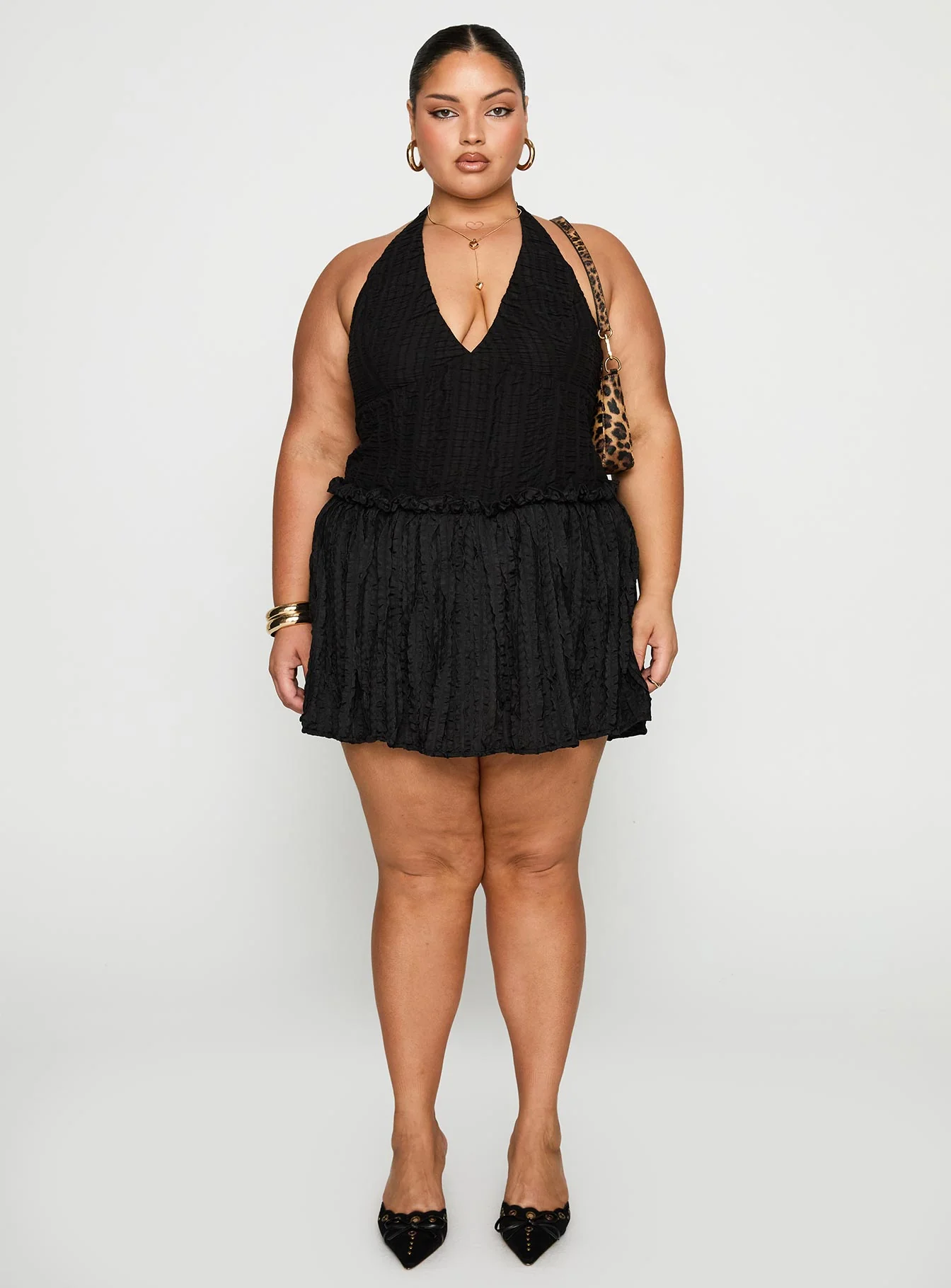 Mixie Halter Romper Black Curve - Image 7