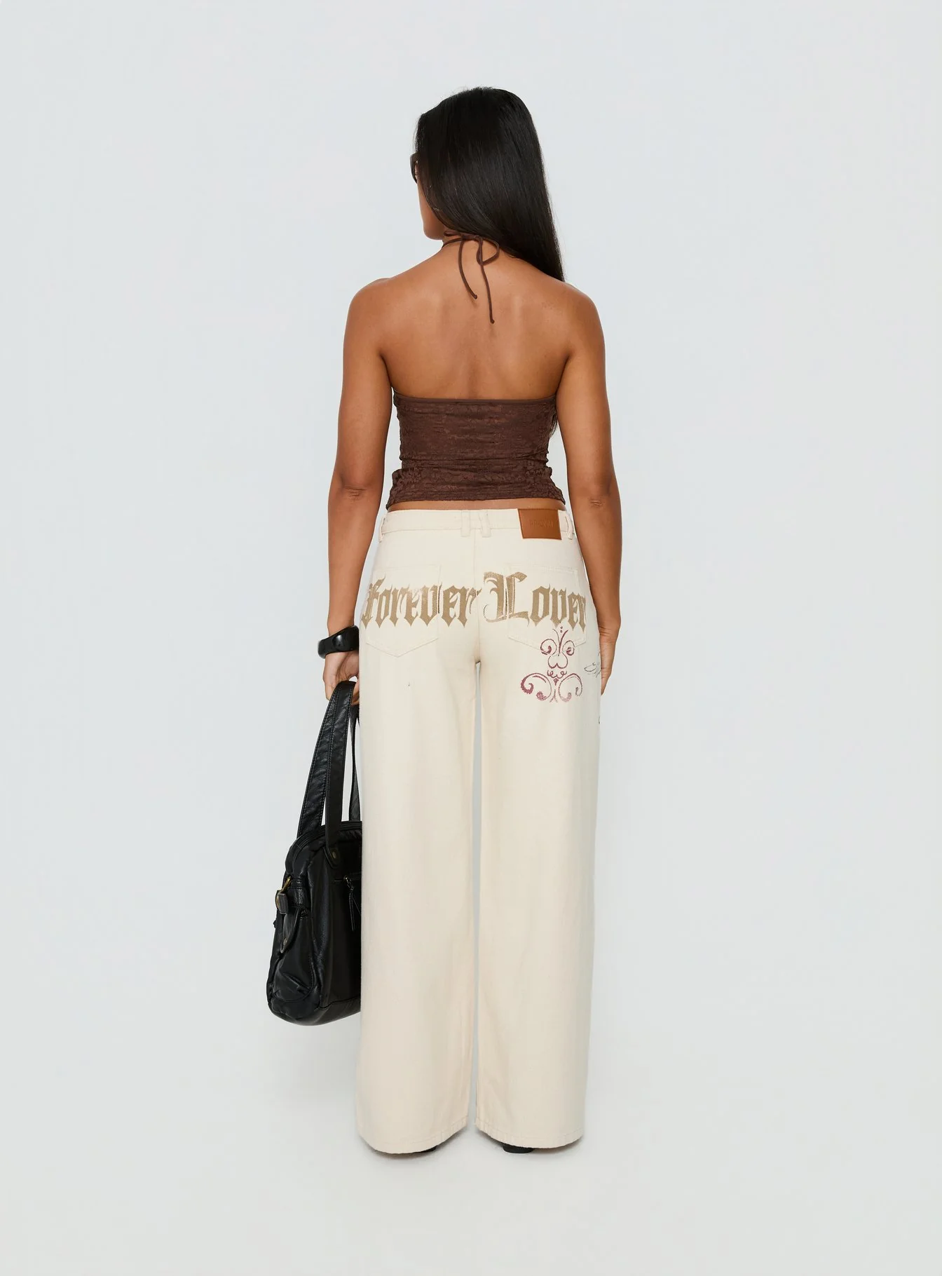 Than Forever Love Graphic Denim Jeans Cream - Image 7