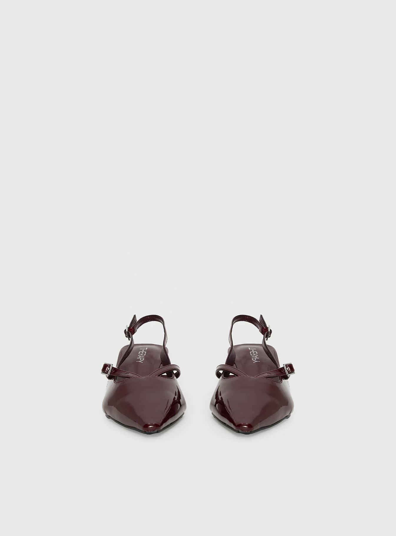 Therapy Irving Slingback Heels Burgundy - Image 4
