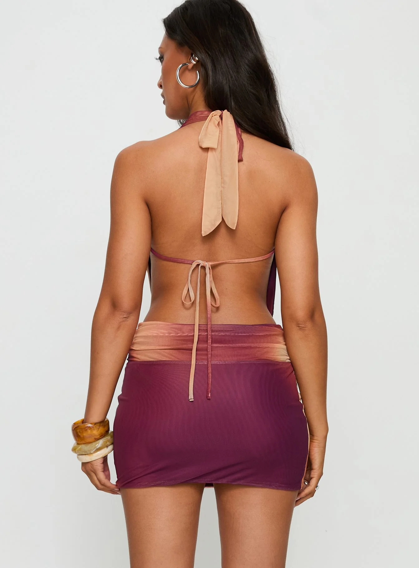 Tigress Halter Mini Dress Multi - Image 5