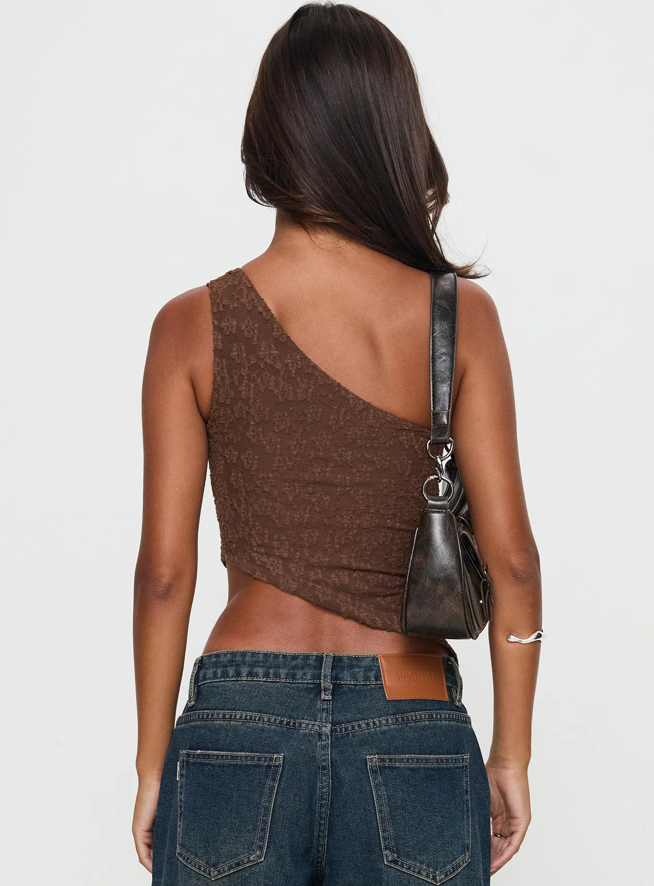 Toomba One Shoulder Top Brown - Image 5
