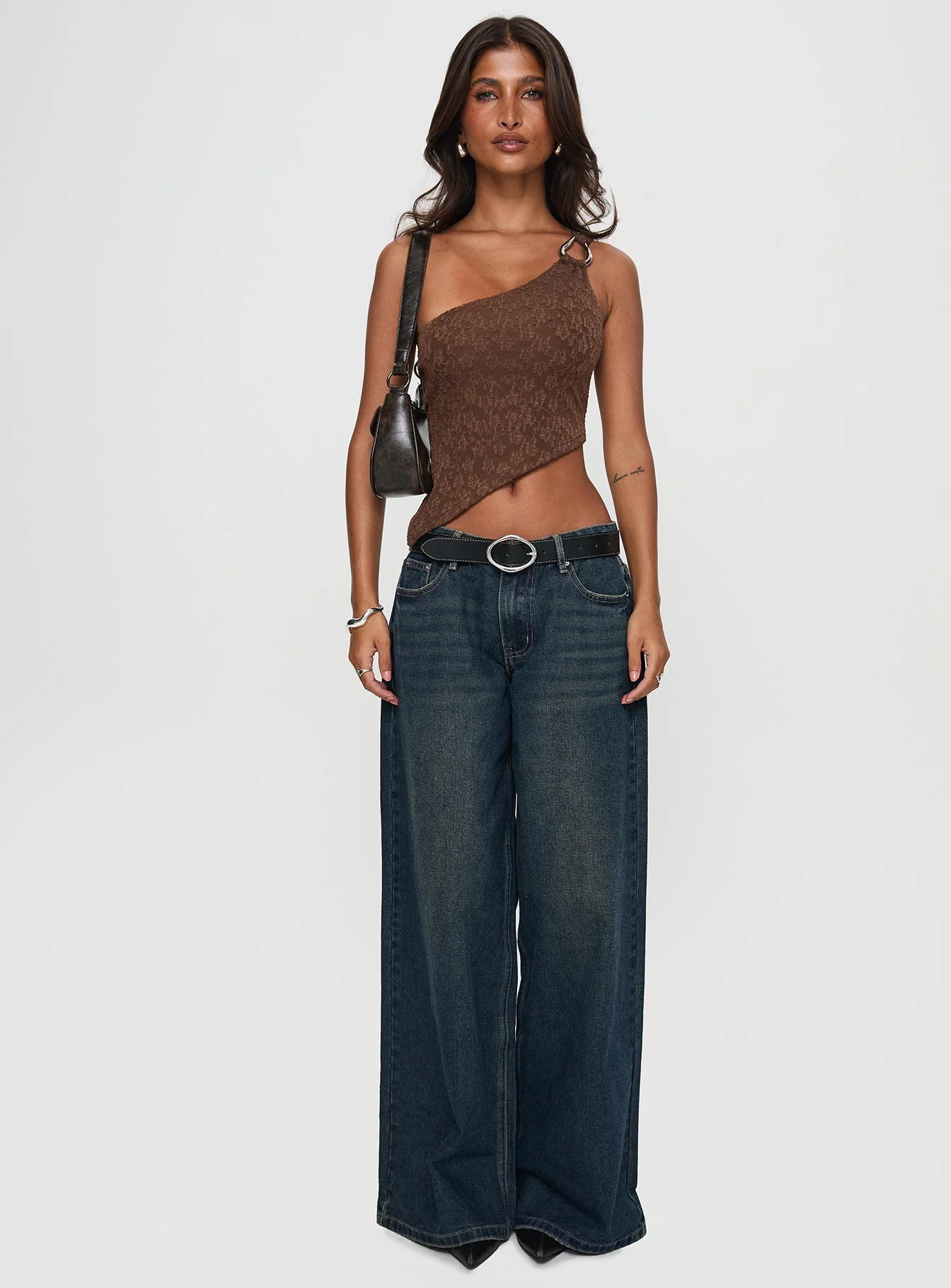 Toomba One Shoulder Top Brown - Image 7