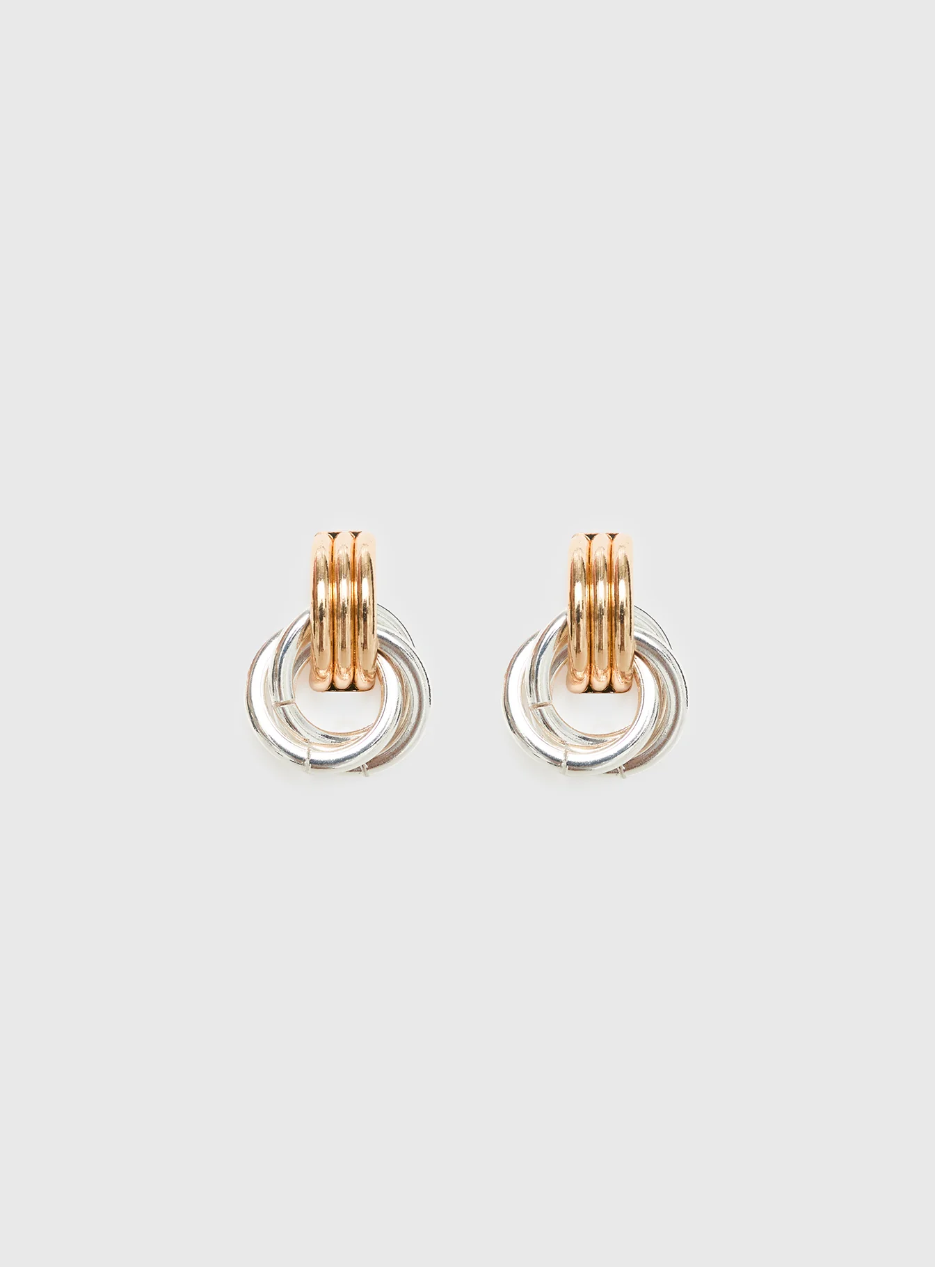 Trishy Linked Earrings Gold / Silver - Image 2