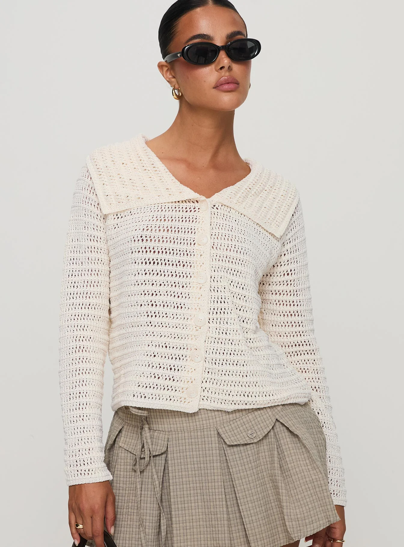Tuscon Crochet Sweater White - Image 2