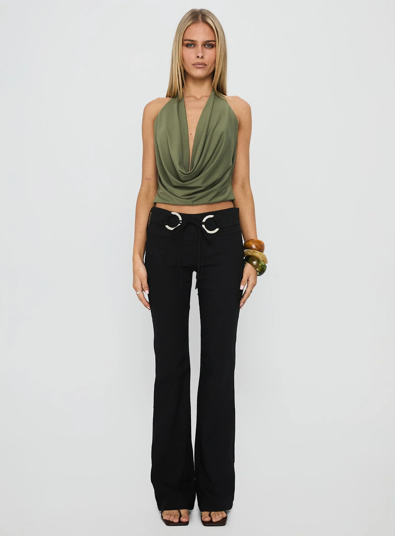 Twinflame Low Rise Hardware Pants Black - Image 7
